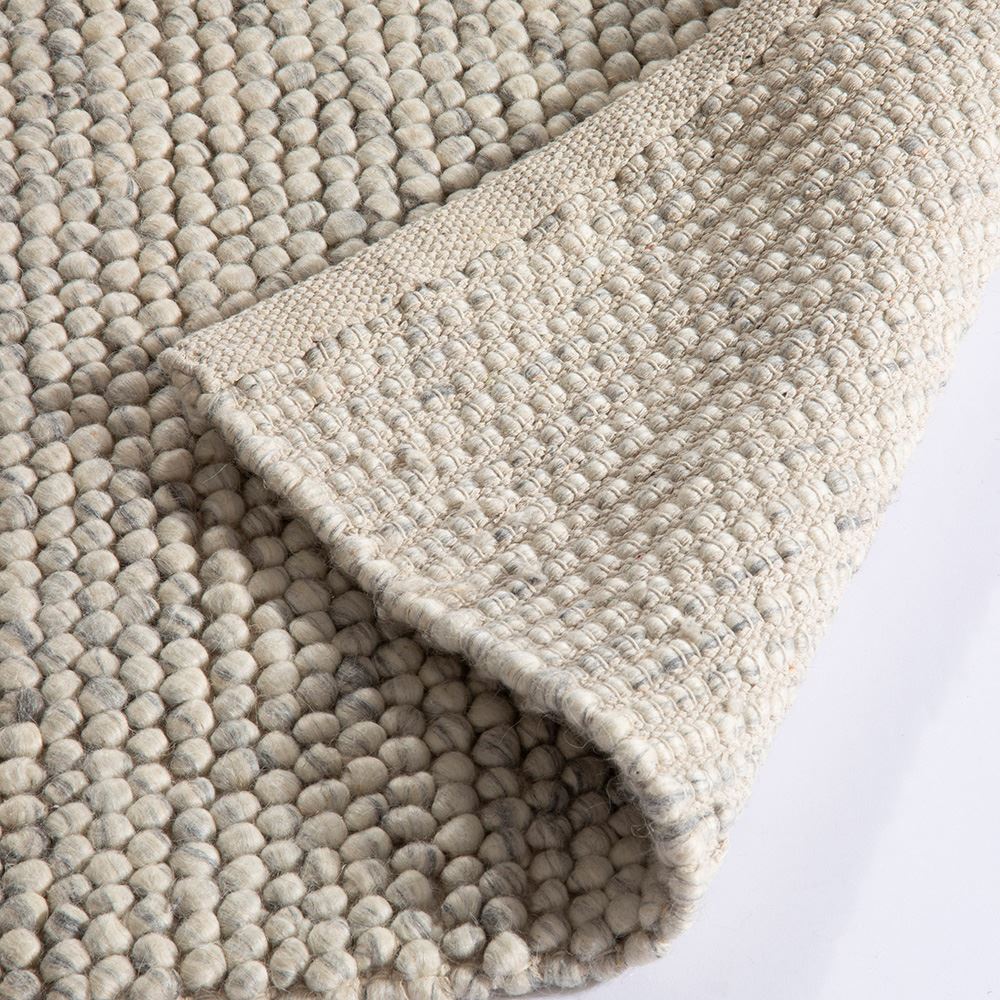 Delilah Mottled Wool Pebble Cream Rug