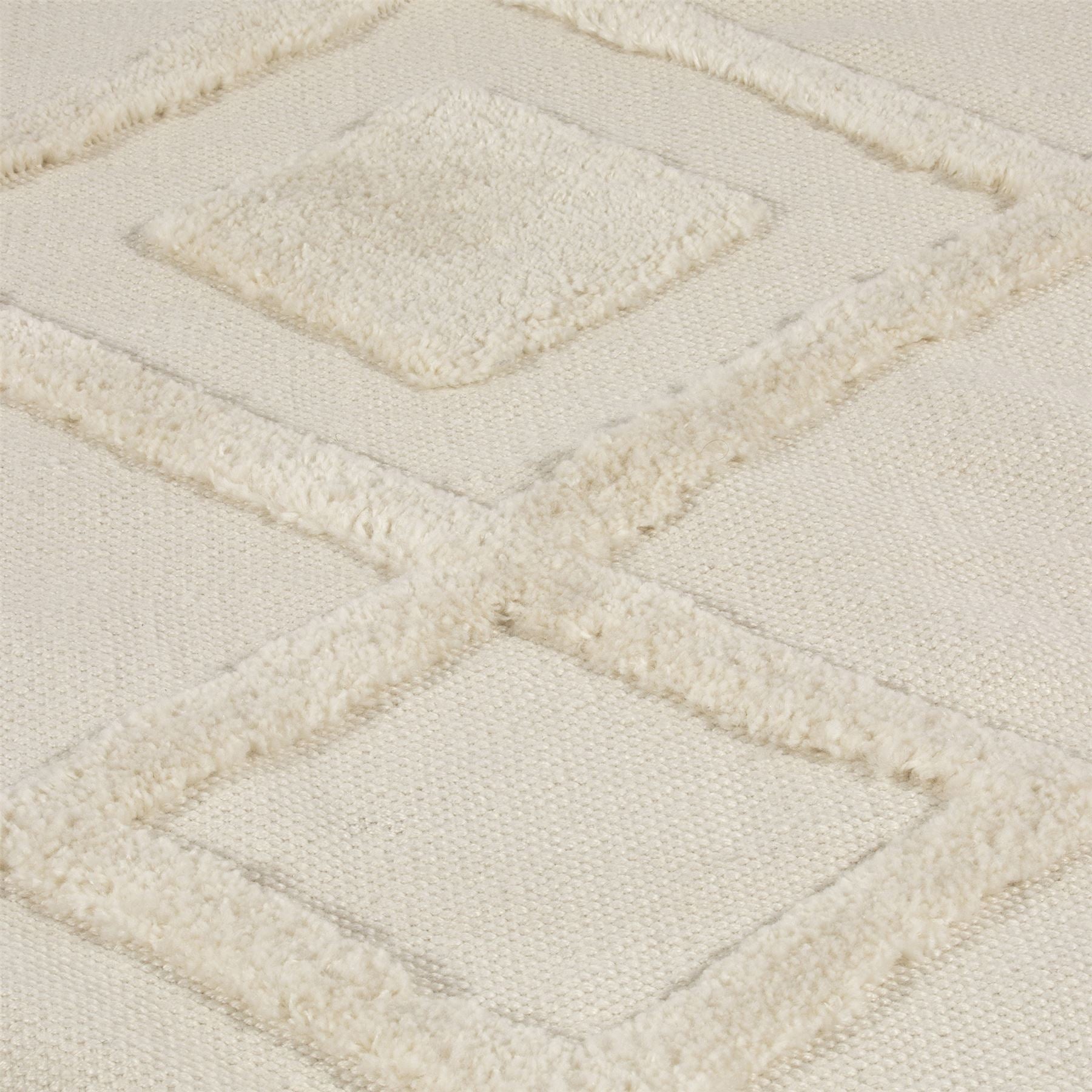 Windsor Geo Tufted Cream Rug 120x170cm (Bale 236) - Esselle Home