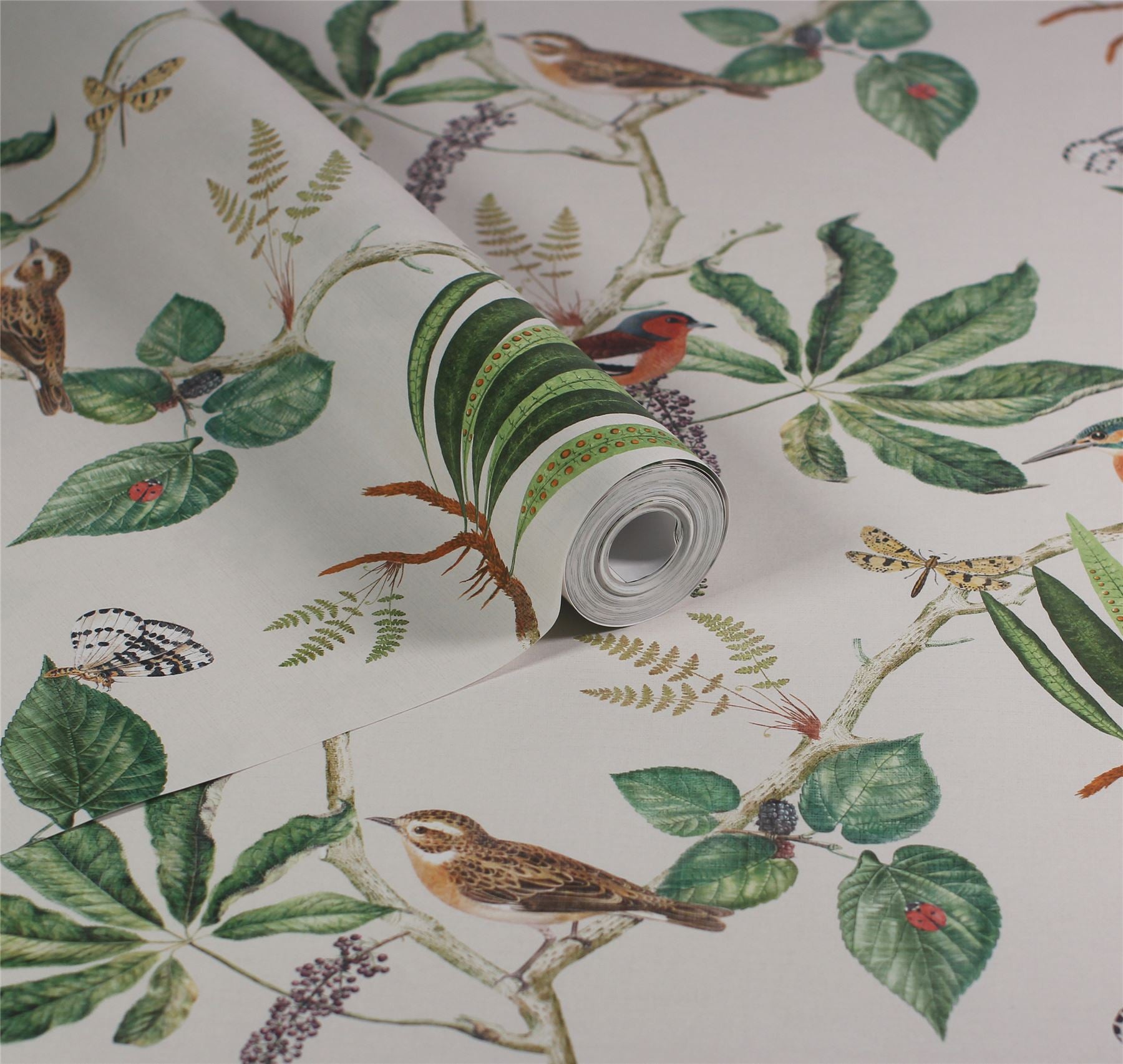 Hill Top Garden Cotton/Green Wallpaper