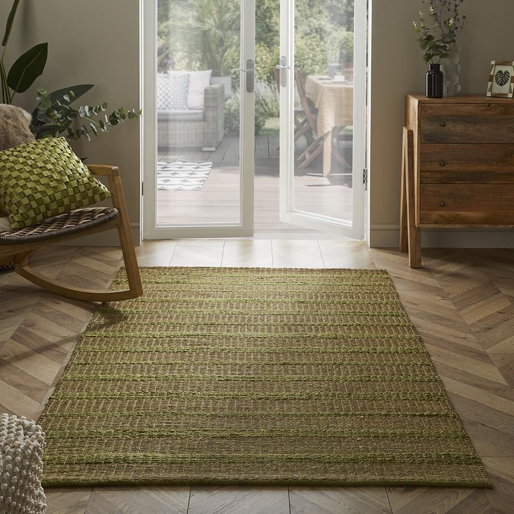 Ancoats Jute/ Seagrass Pitloom 120x170cm Green Rug