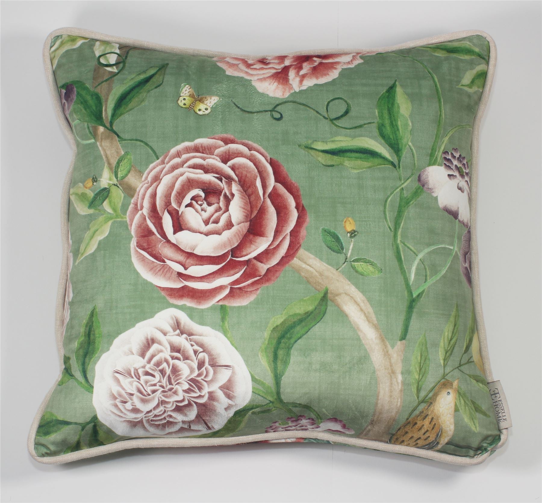 Chinoiserie Garden Spring Green Cushion