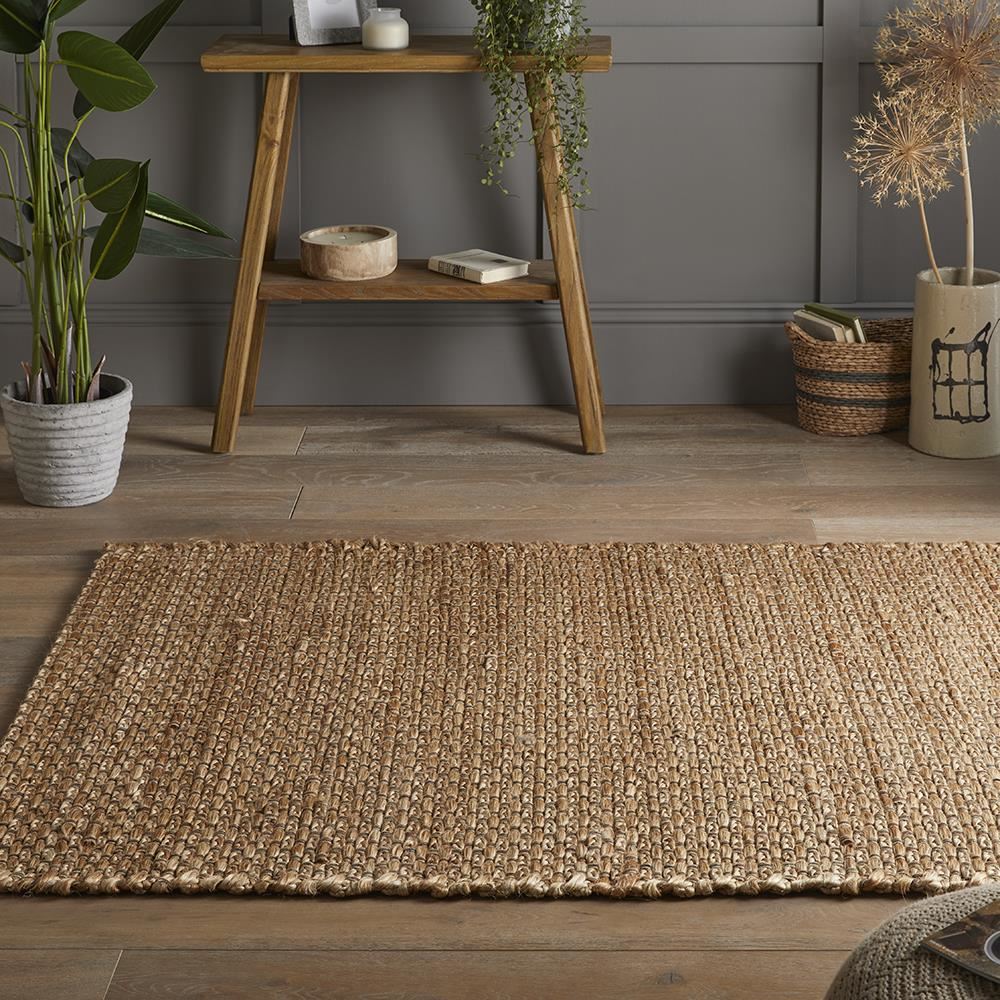Salford Chunky Jute Natural Rug - Esselle Home