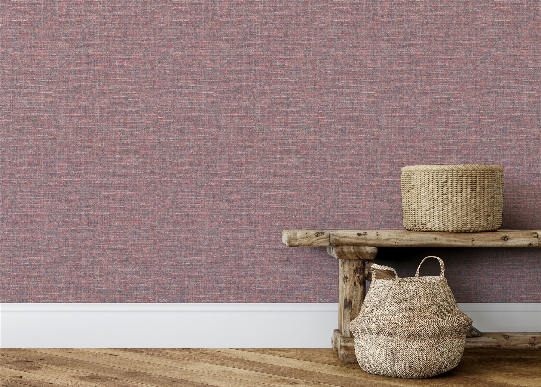 Artisan Weave Mulberry Wallpaper