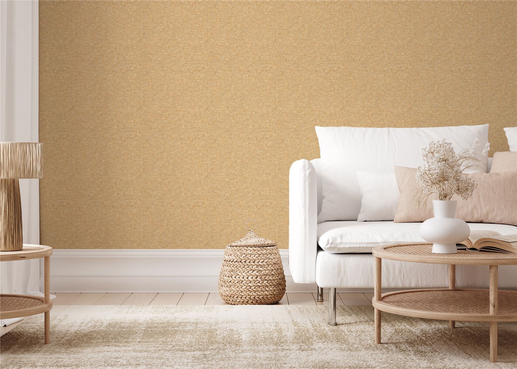 Artisan Weave Ochre Wallpaper - Esselle Home