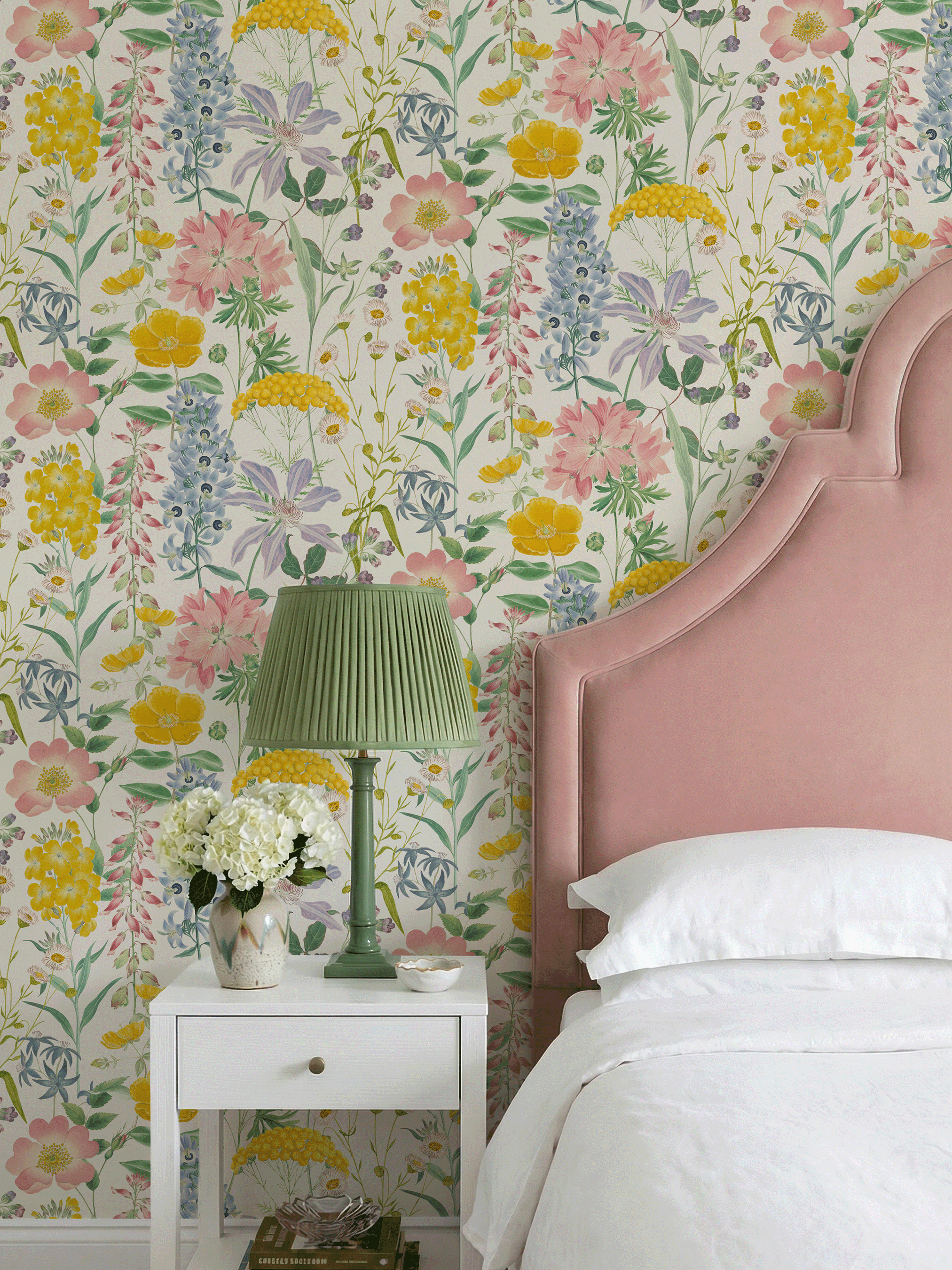 RHS Country Garden Cream Wallpaper - Esselle Home