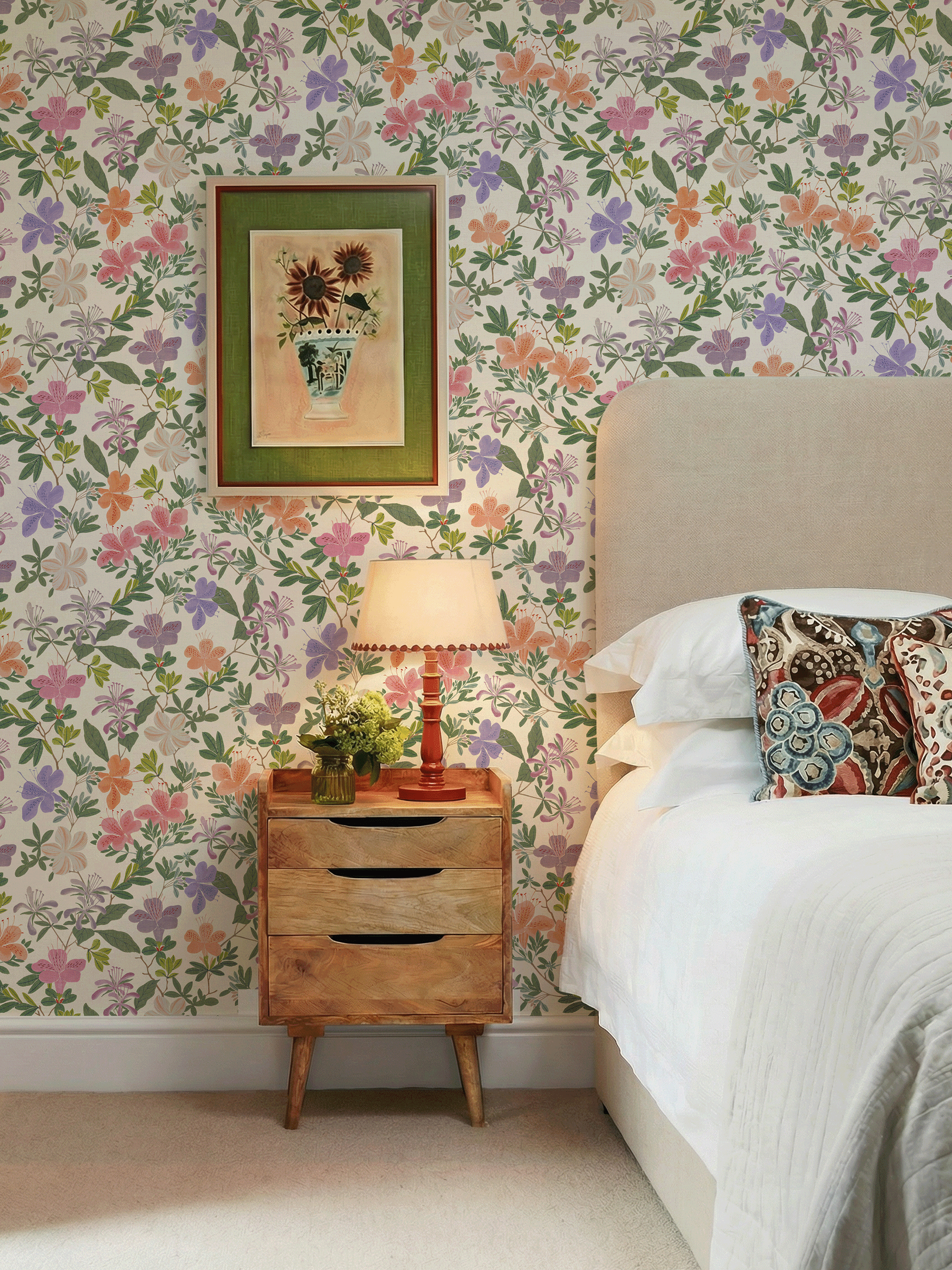 RHS Springtime Serenade Cream Wallpaper - Esselle Home