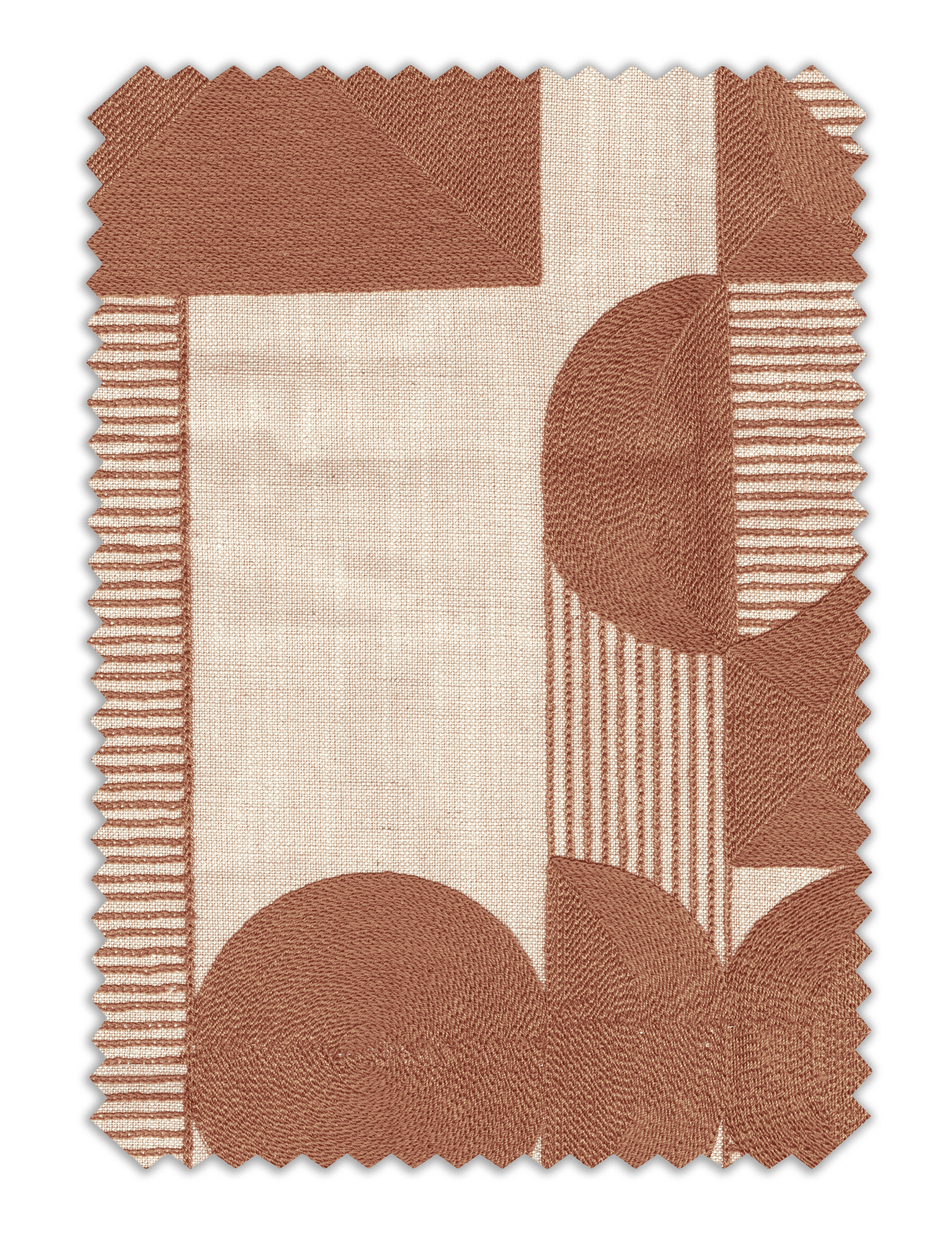 Beckett Terracotta Fabric - Esselle Home
