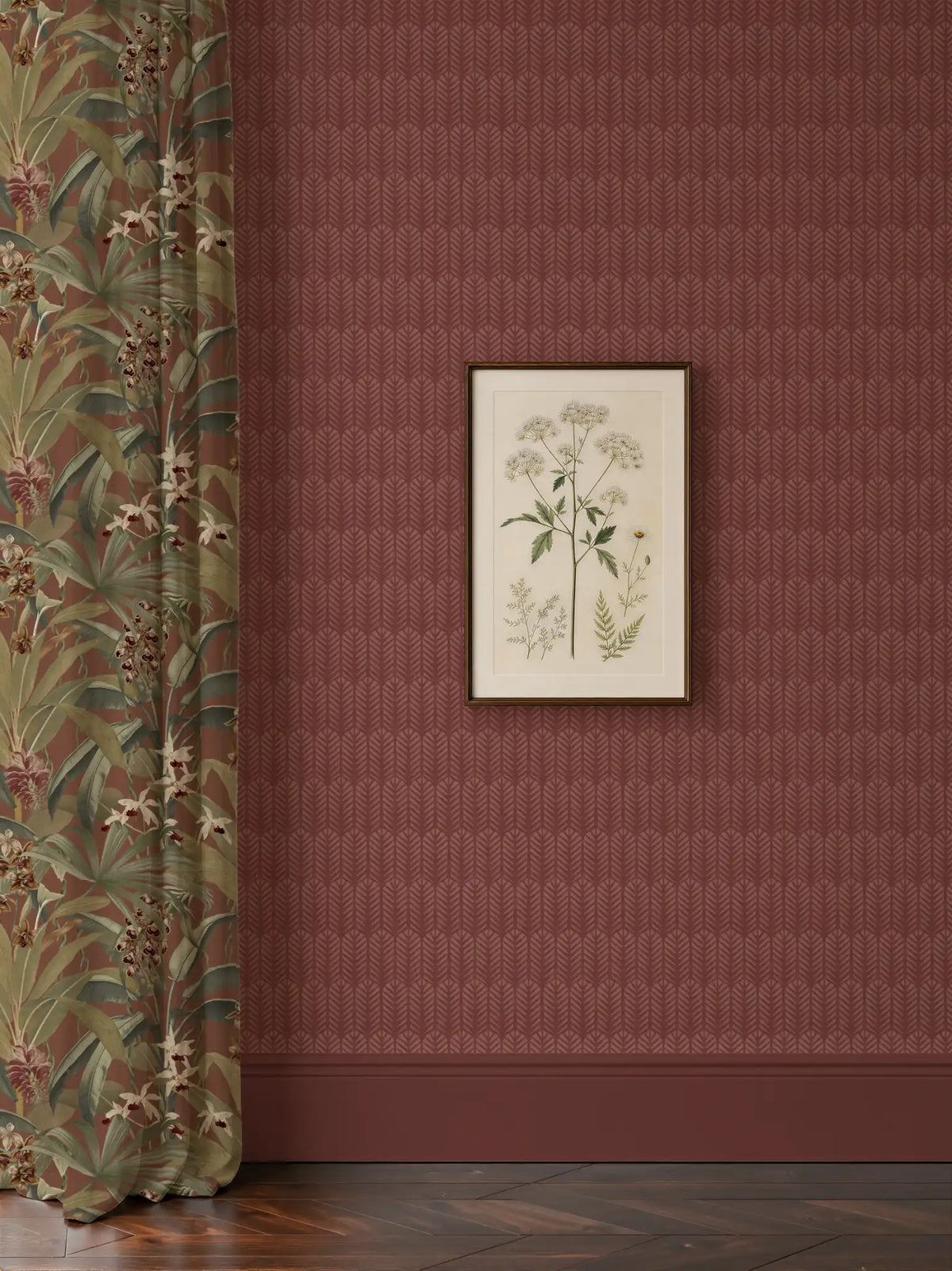 Novena Spiced Terracotta Wallpaper - Esselle Home