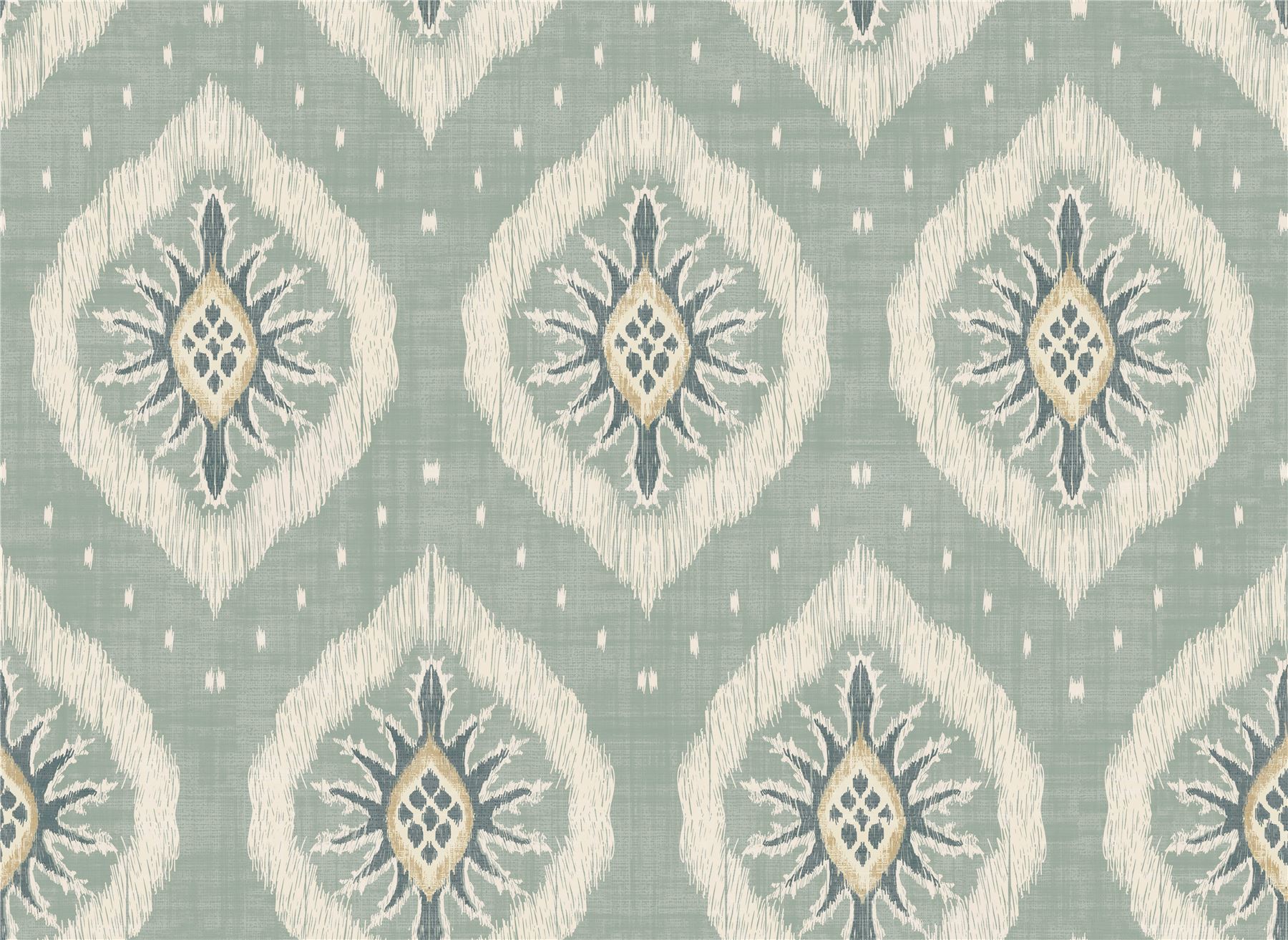 Odina Ikat Seafoam Wallpaper - Esselle Home