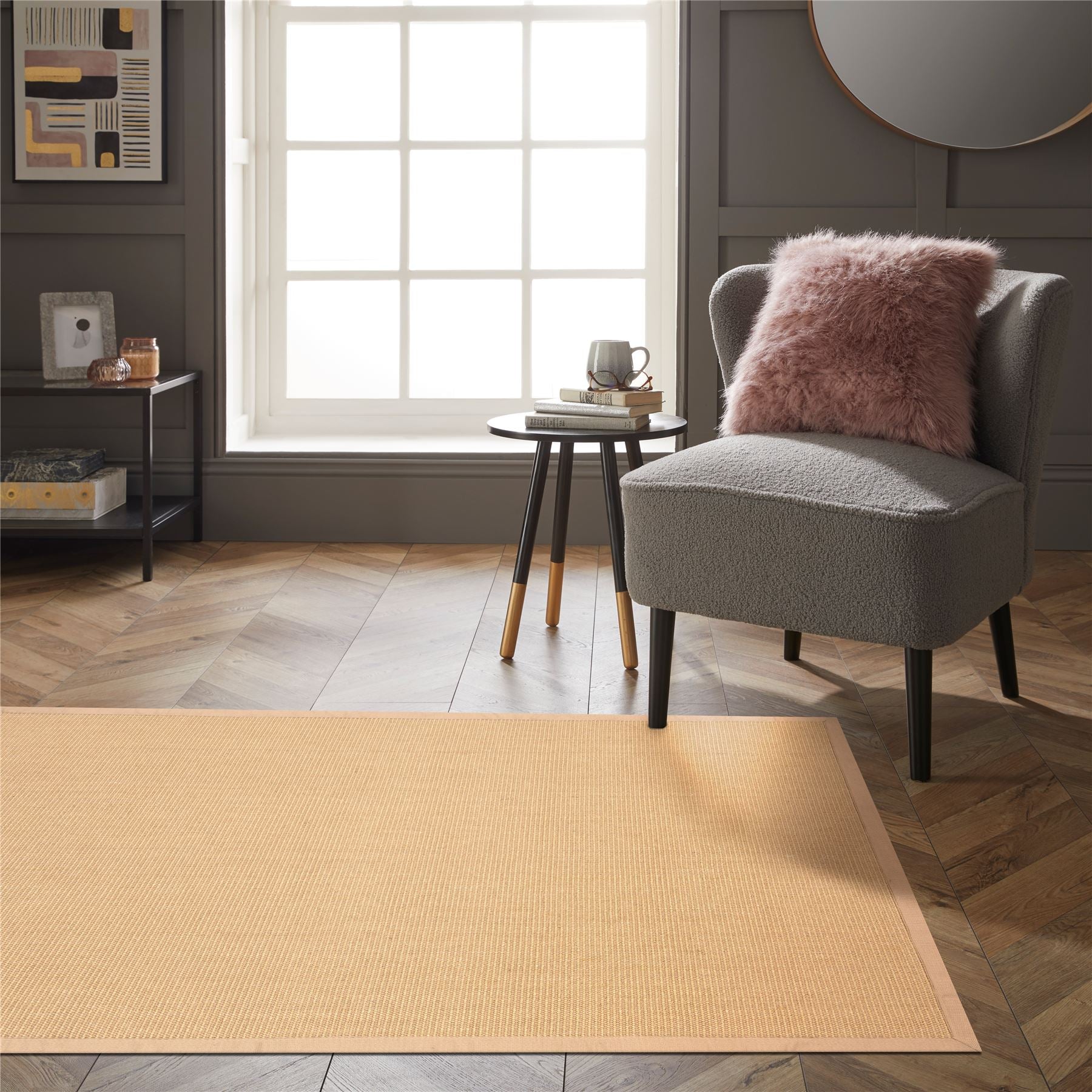 Swinton Sisal Jute Boucle Beige Rug - Esselle Home
