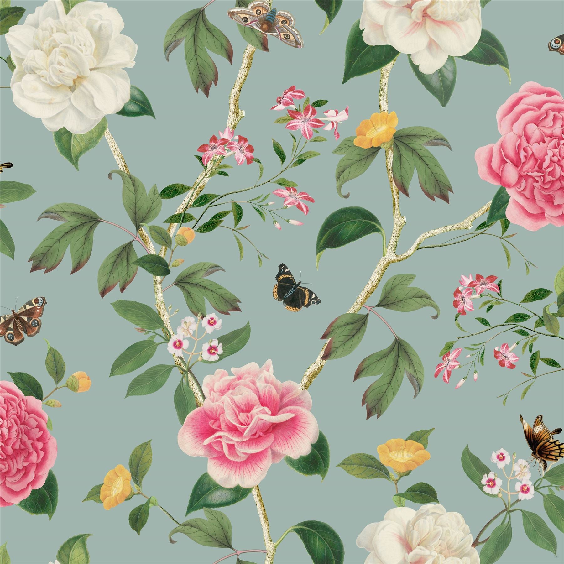 RHS Chinoiserie Charmer Blue Wallpaper