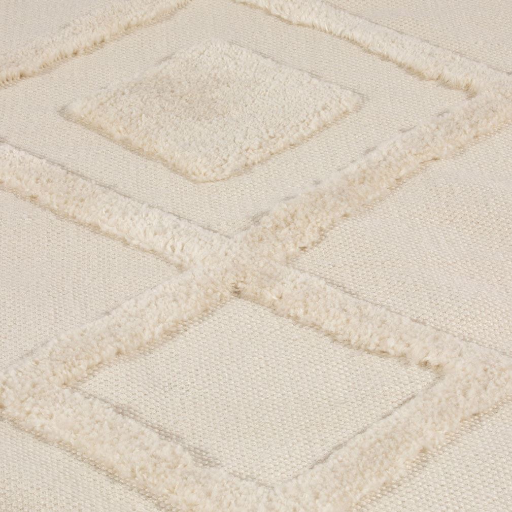 Windsor Geo Tufted Cream Rug 160x230cm (Bale 237) - Esselle Home