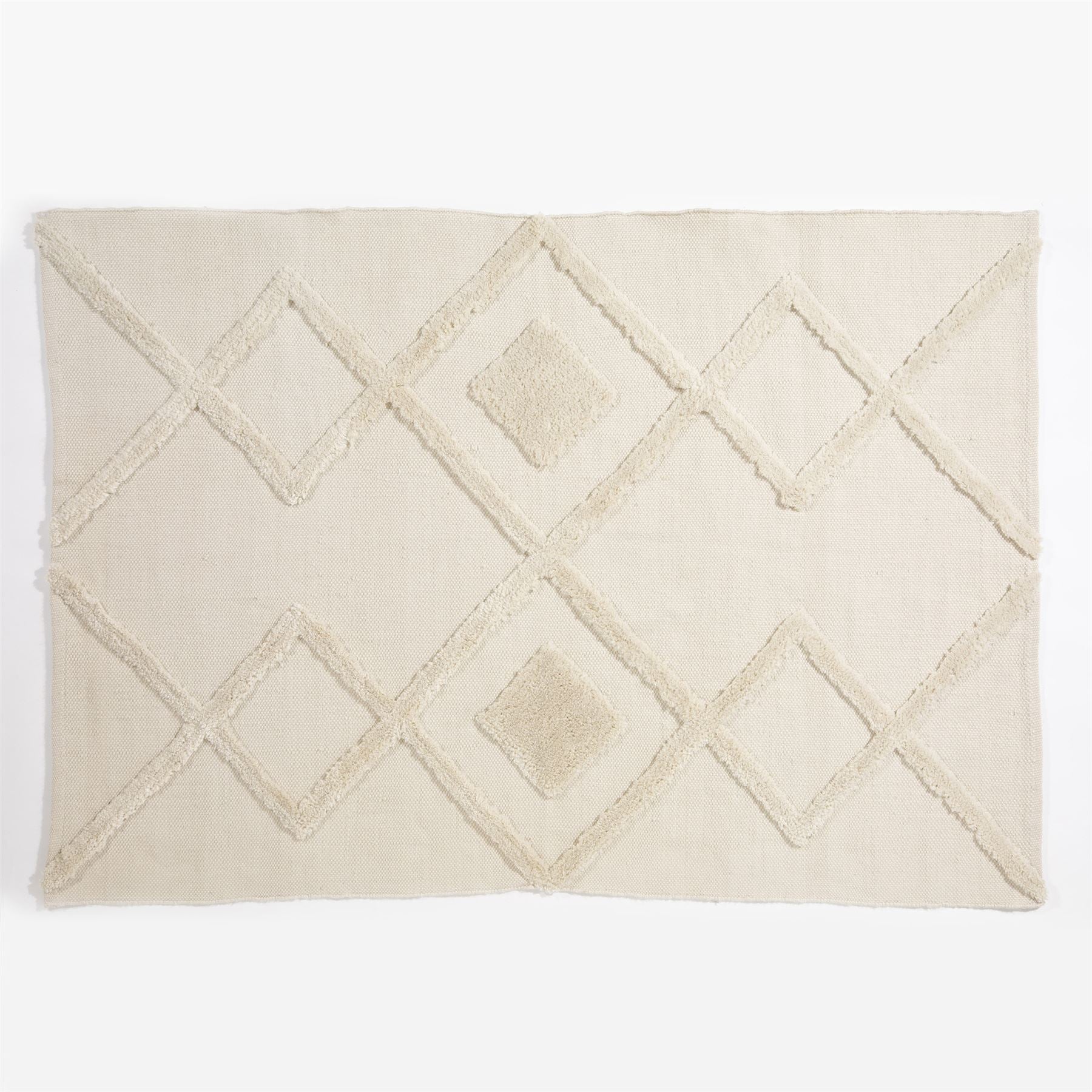 Windsor Geo Tufted Cream Rug 120x170cm (Bale 236)