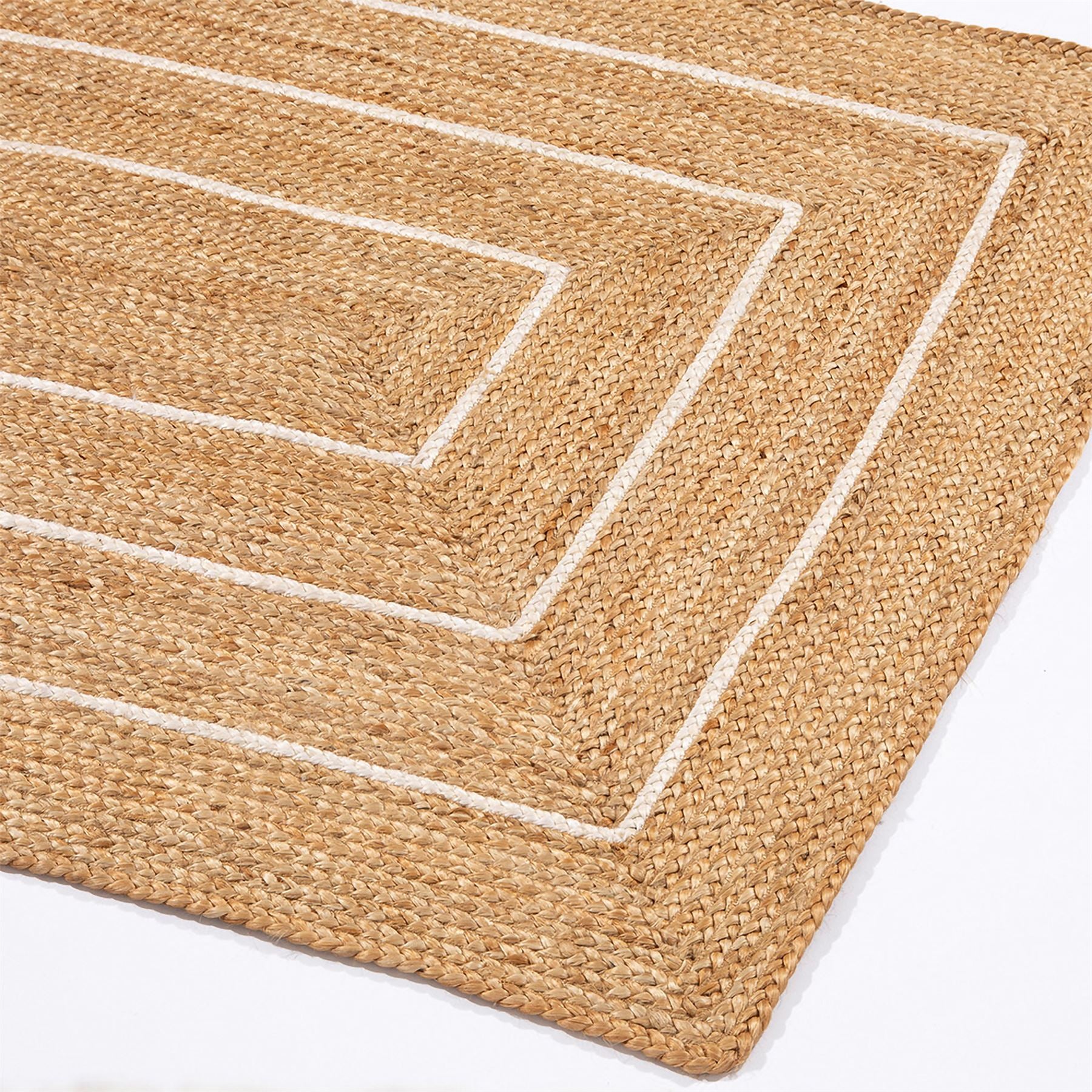 Prestbury Border Handbraided 120x170cm Natural Rug
