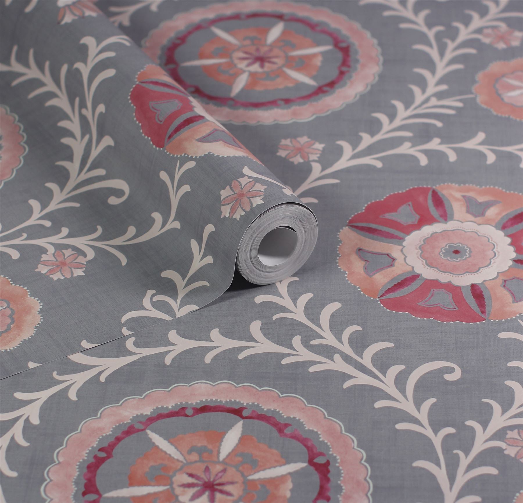 Nahlia Trail Spice/Blue Wallpaper - Esselle Home