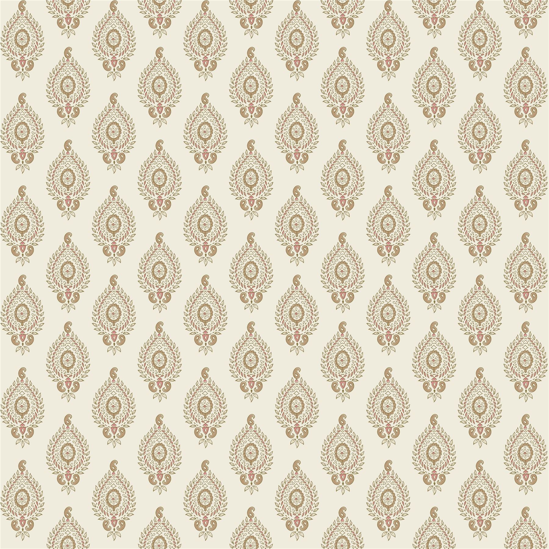 Naya Motif Neutral/Rose Fabric Cut Length
