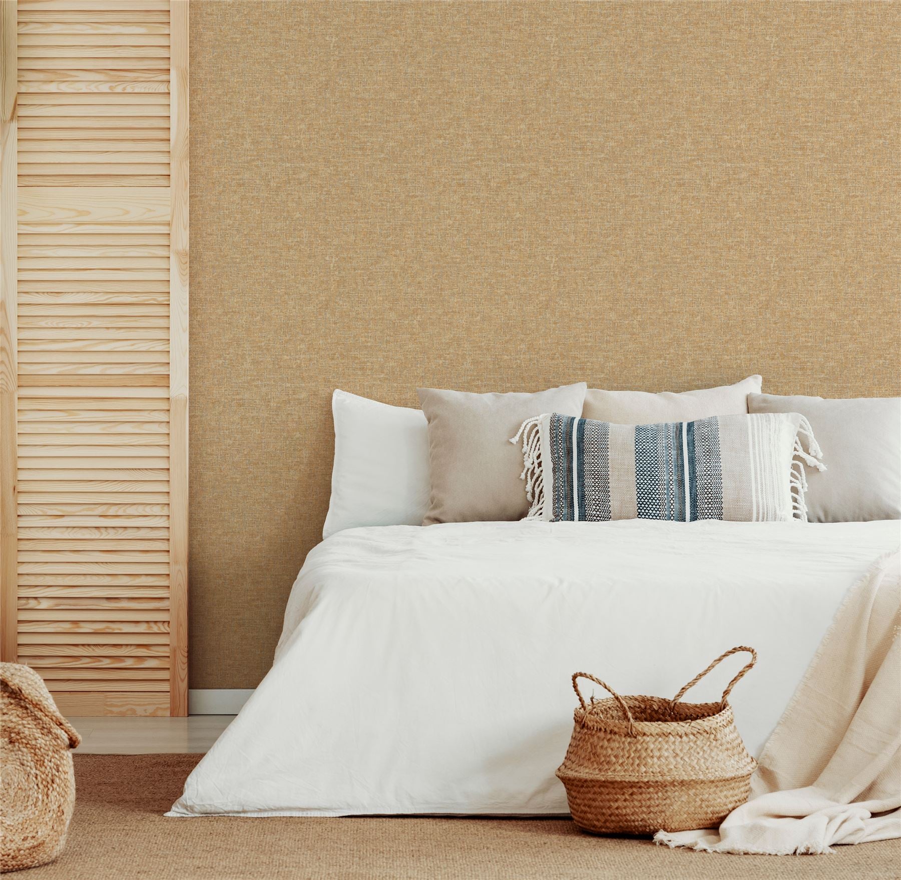 Artisan Weave Ochre Wallpaper - Esselle Home