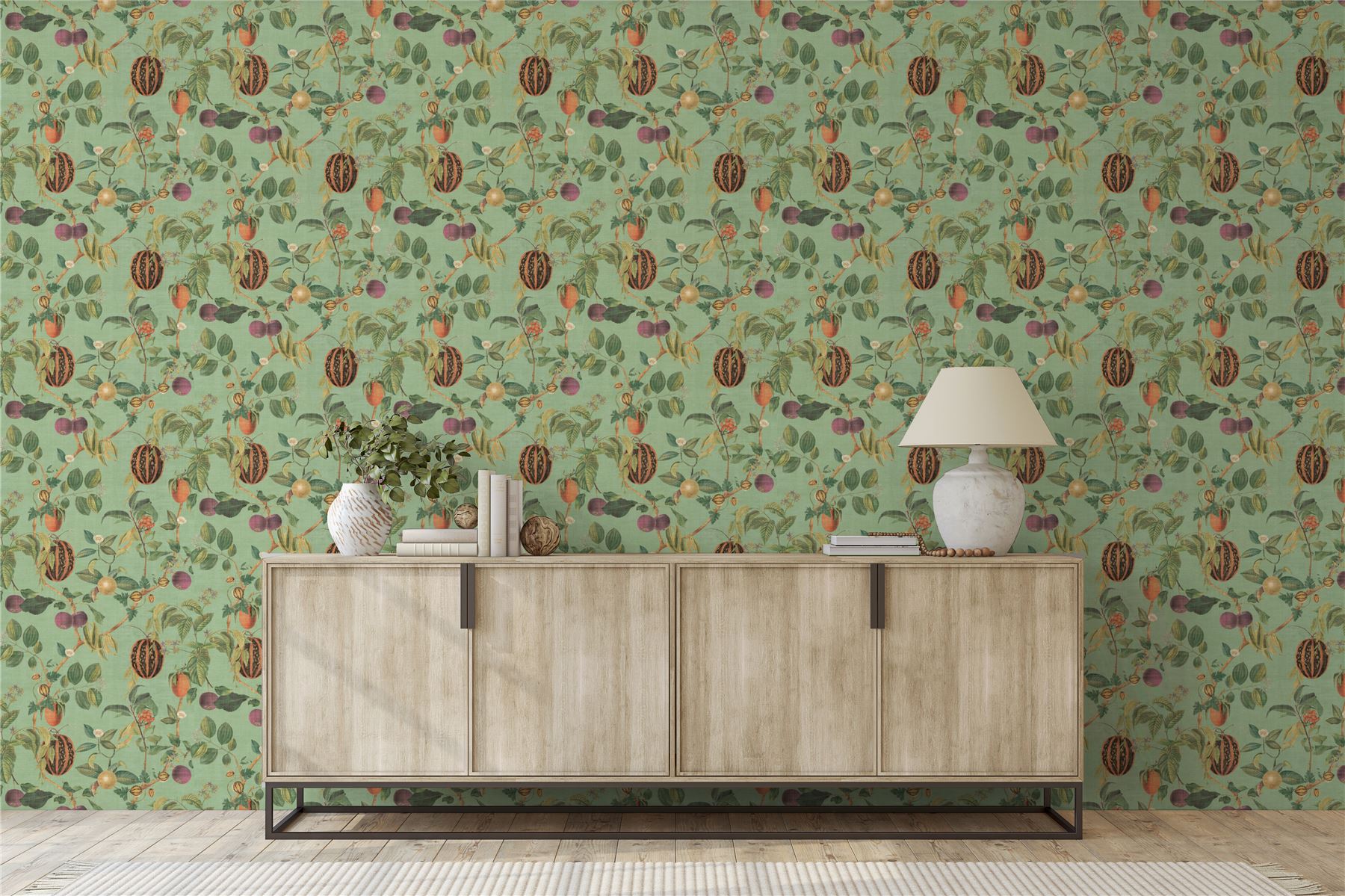 Tropic House Sage Wallpaper