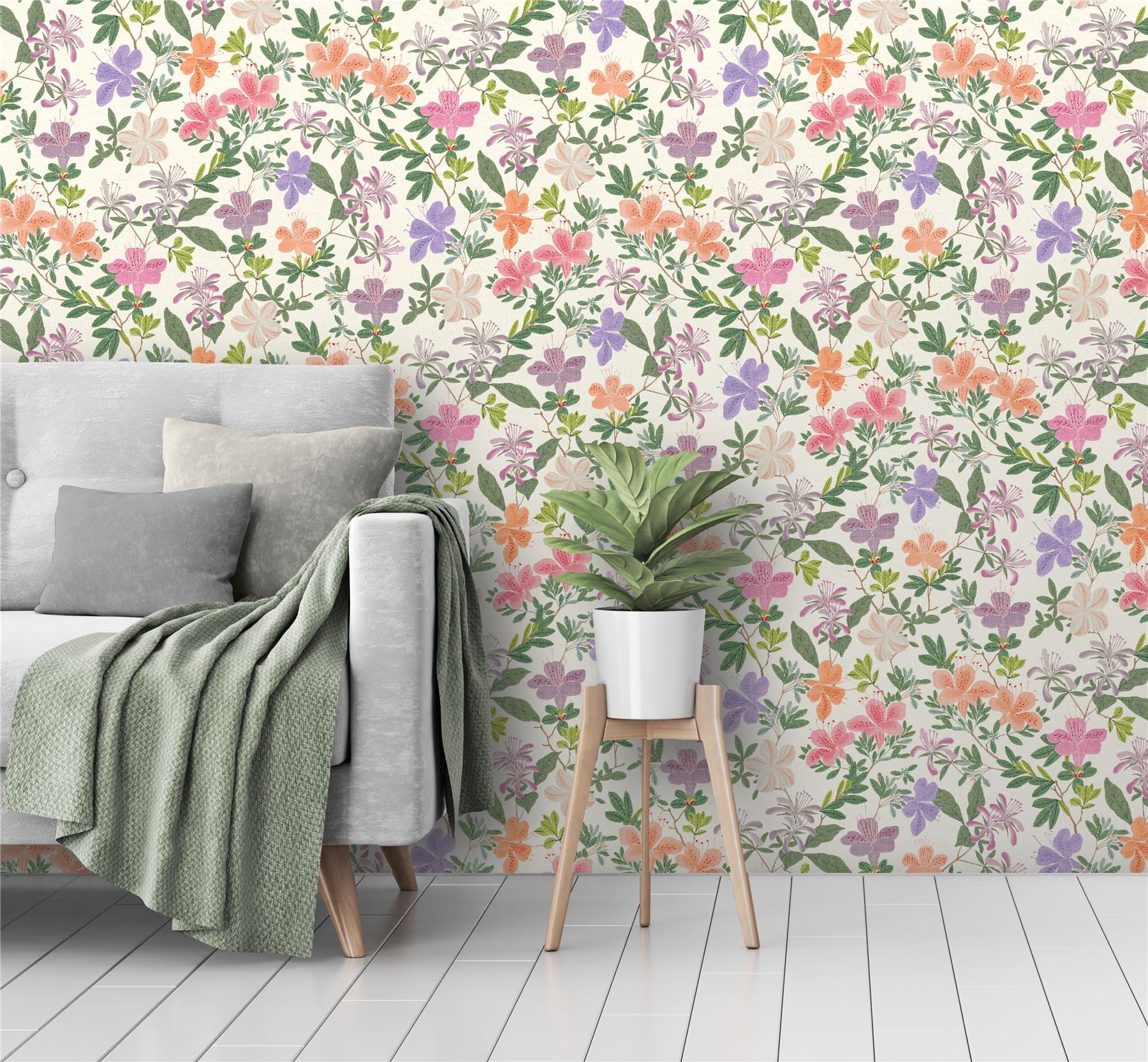 RHS Springtime Serenade Cream Wallpaper