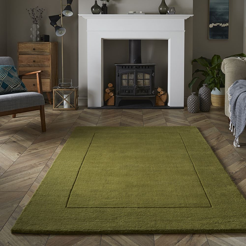 Esme Wool Olive Rug - Esselle Home