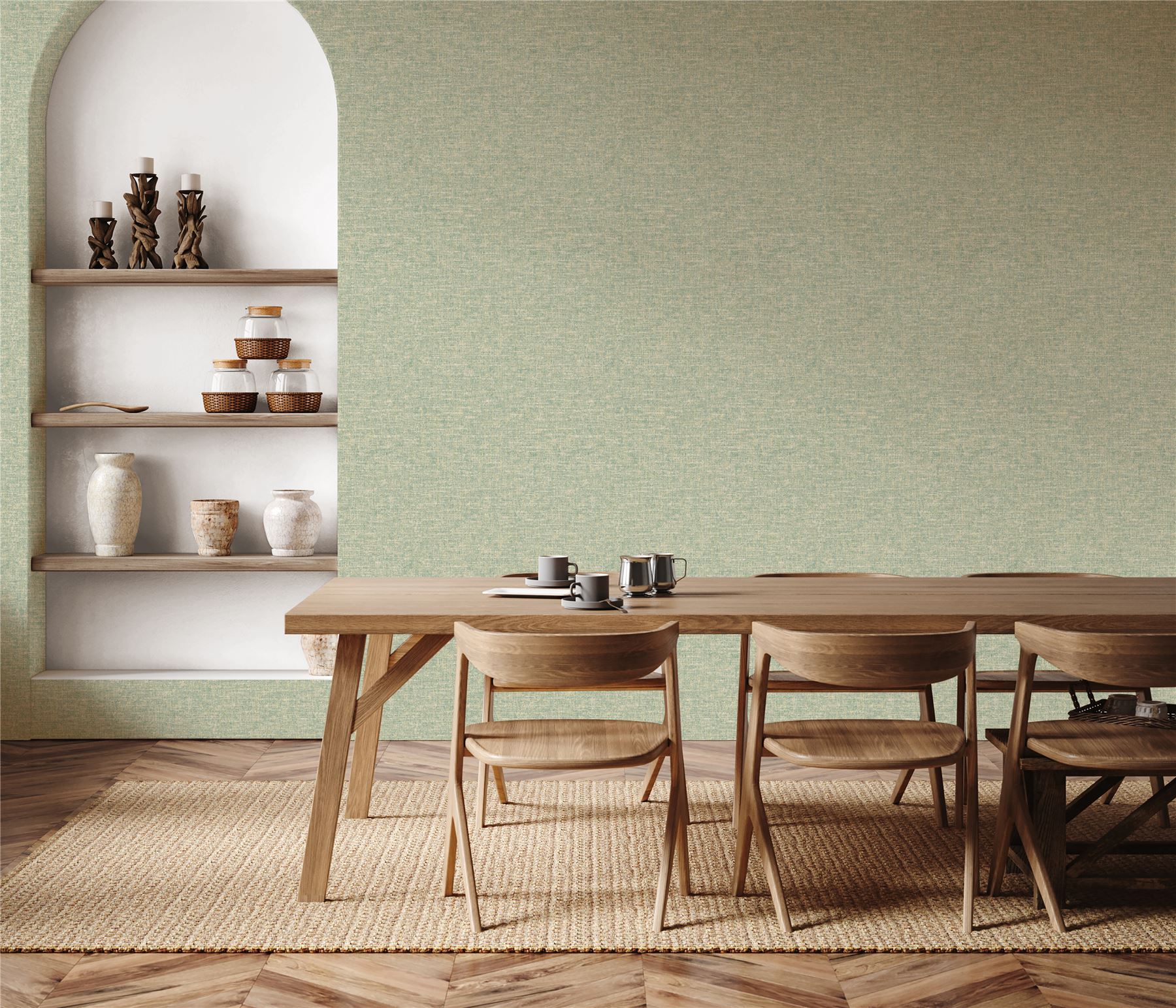 Artisan Weave Sage Wallpaper