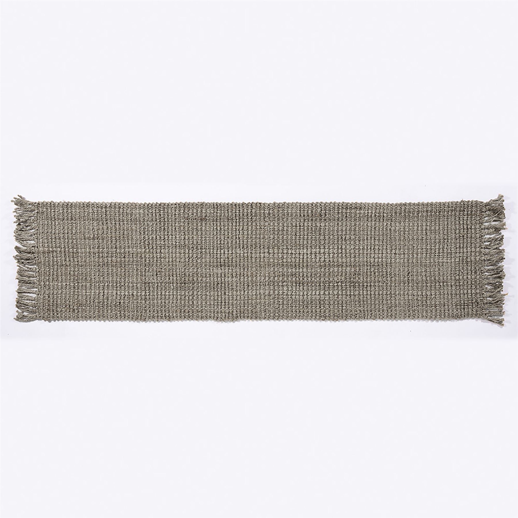 Whitefield Handwoven Boucle Tassel Grey Runner