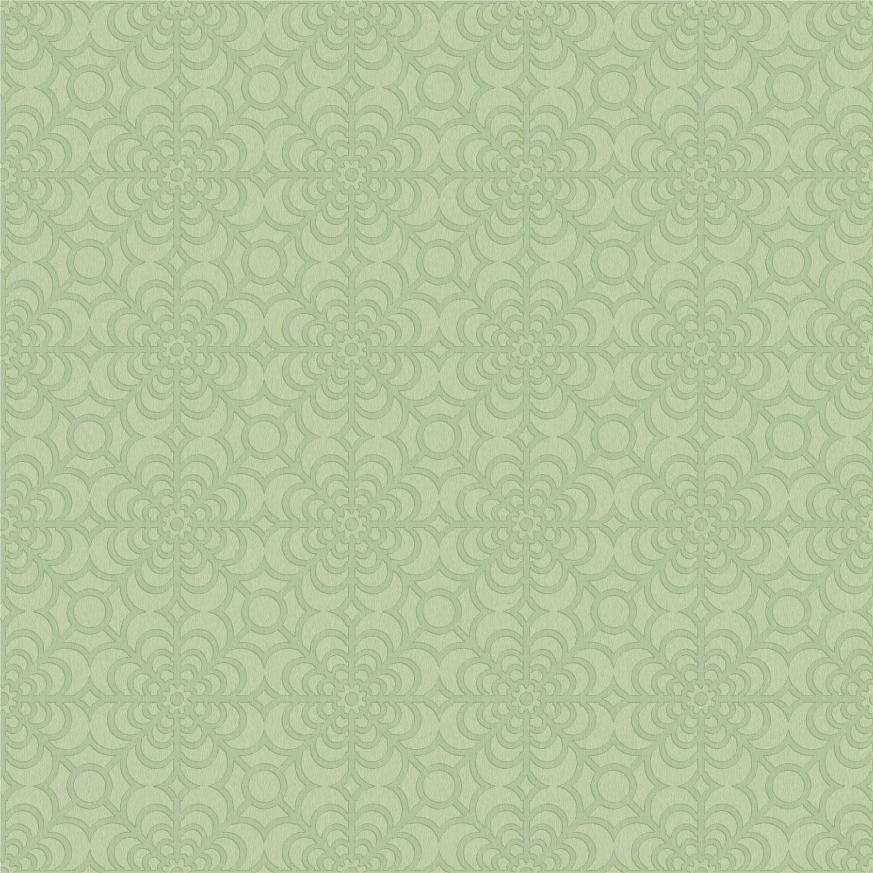 RHS Dandy Floral Sage Wallpaper