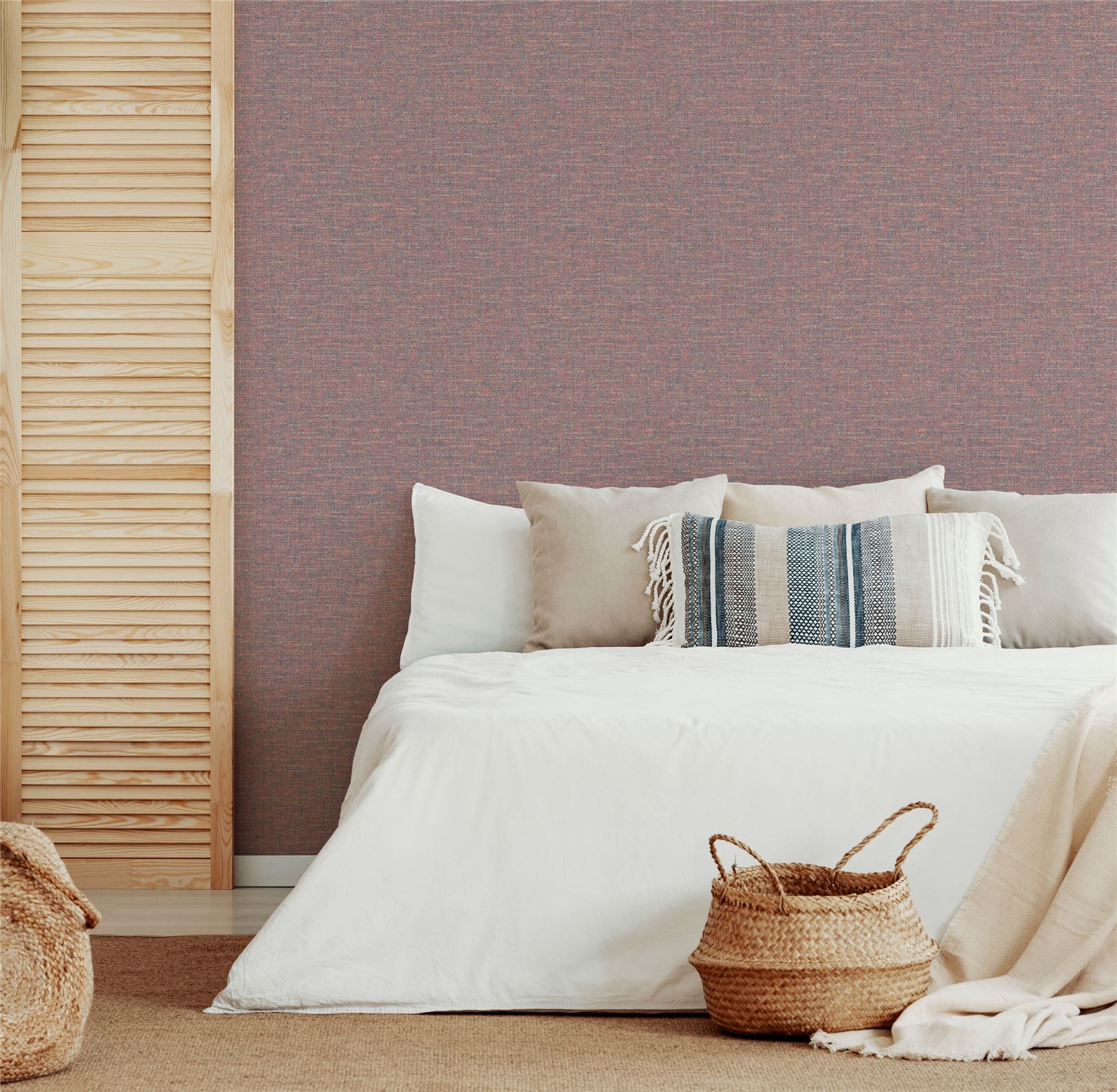 Artisan Weave Mulberry Wallpaper