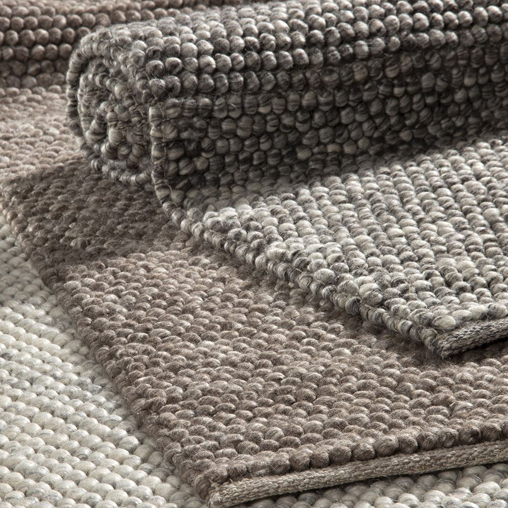 Delilah Wool Pebble Mottled Grey Rug - Esselle Home
