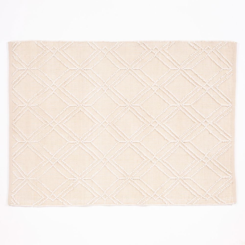 Blenheim Diamond 100% Pet 160x230cm Cream Rug