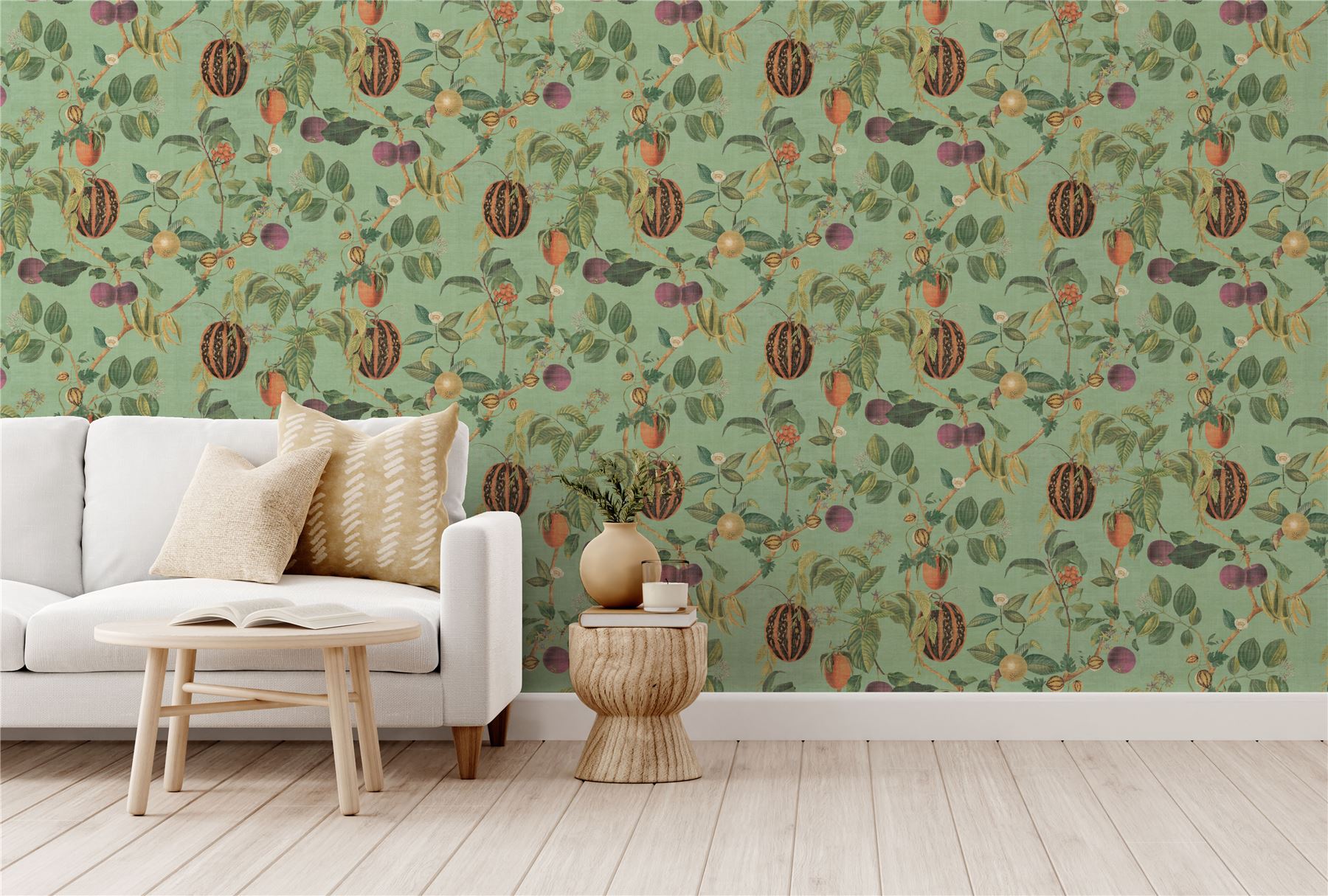 Tropic House Sage Wallpaper