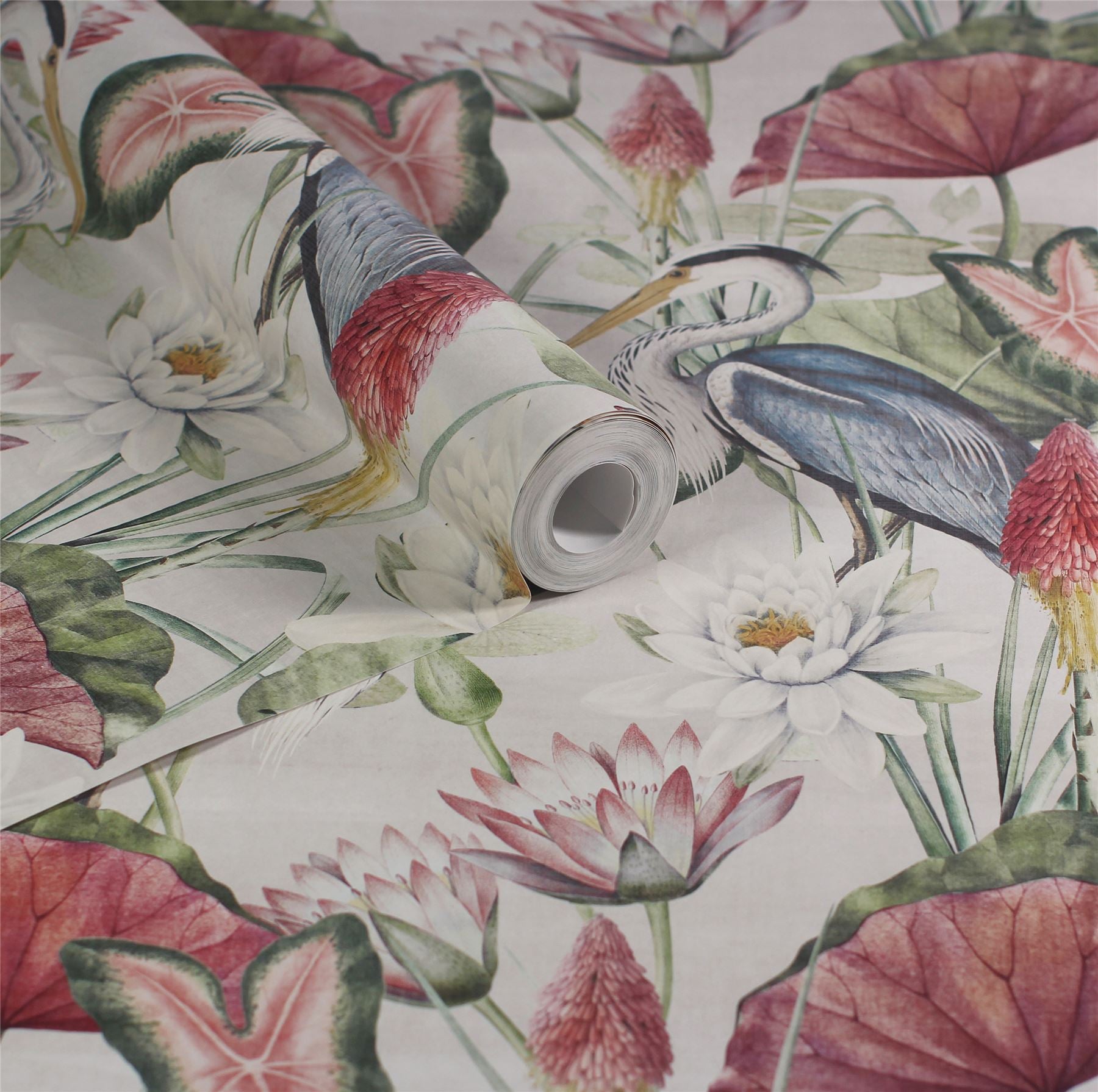 Waterlily Lake Linen Multicoloured Wallpaper - Esselle Home