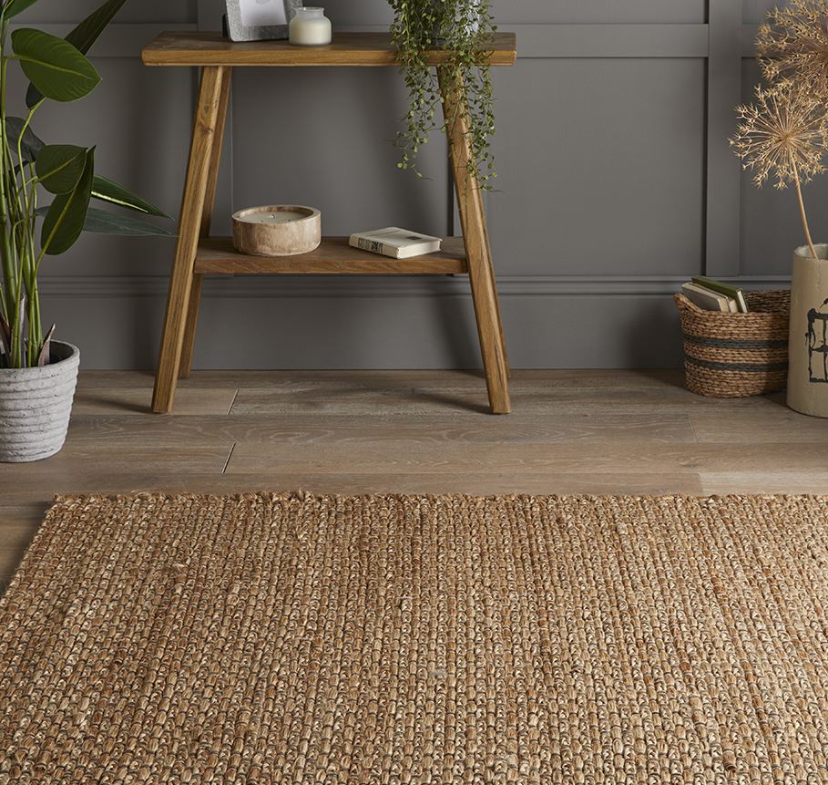 Salford Chunky Jute Natural Rug - Esselle Home