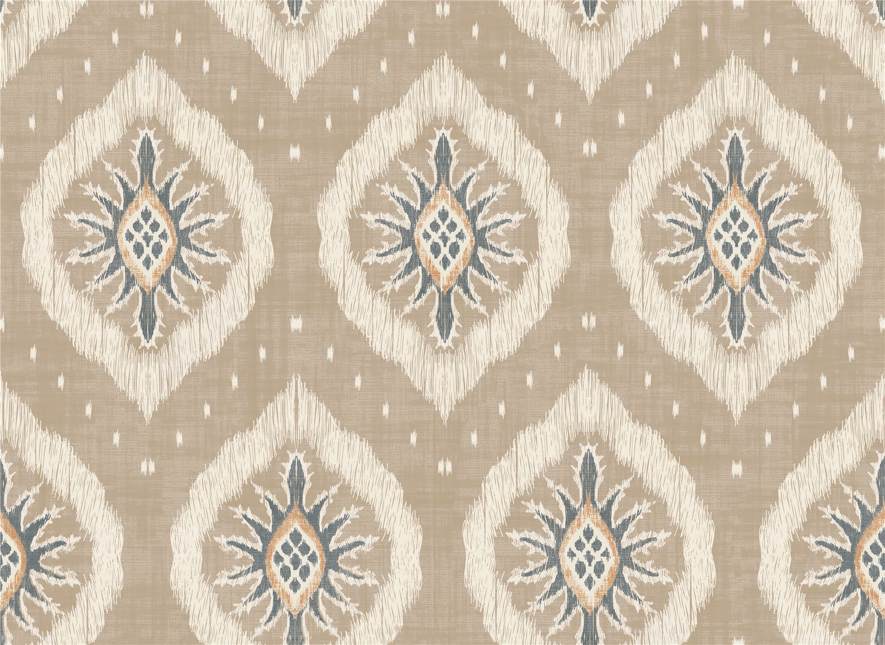 Odina Ikat Natural Wallpaper - Esselle Home