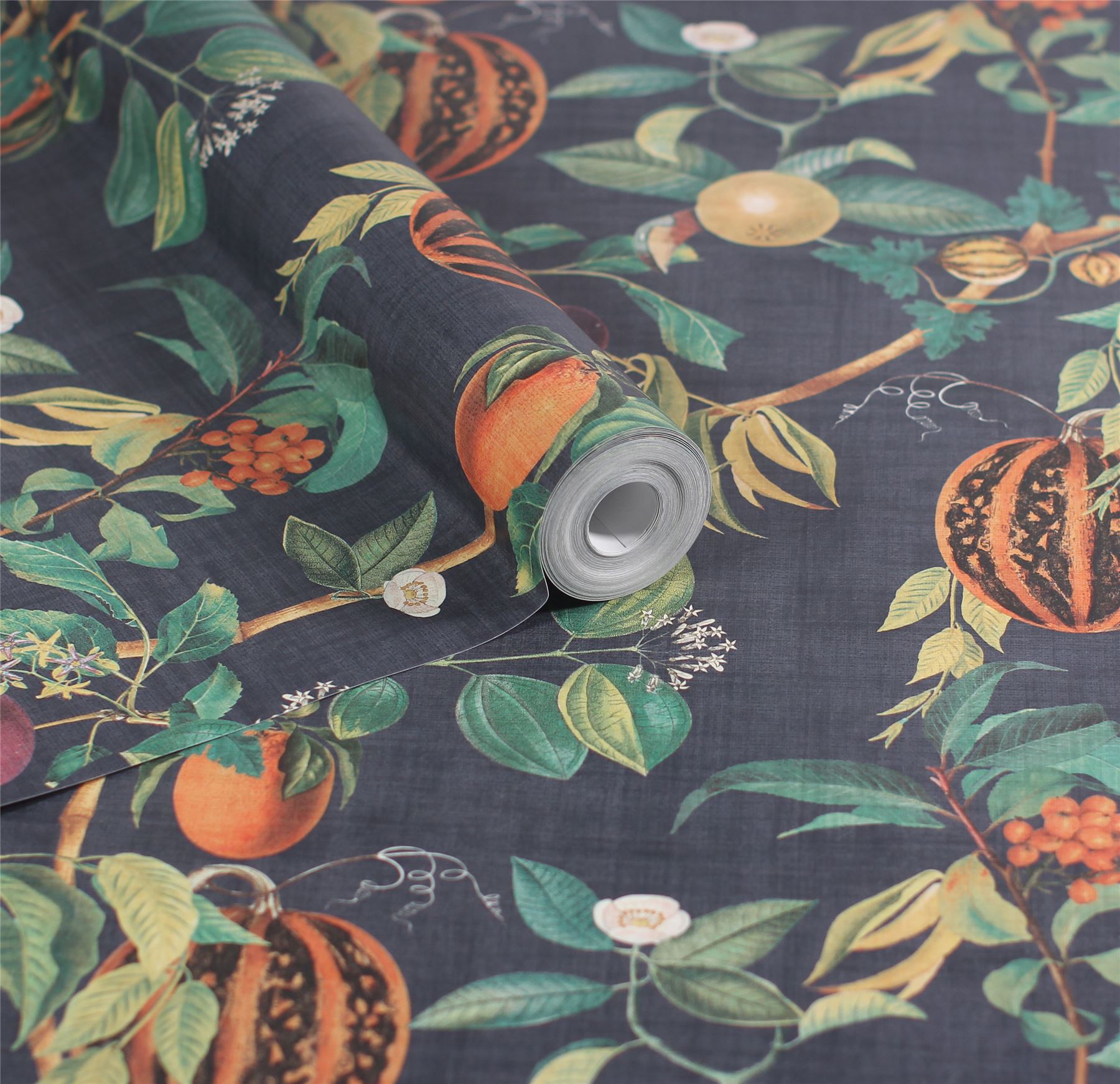 Tropic House Navy Wallpaper - Esselle Home