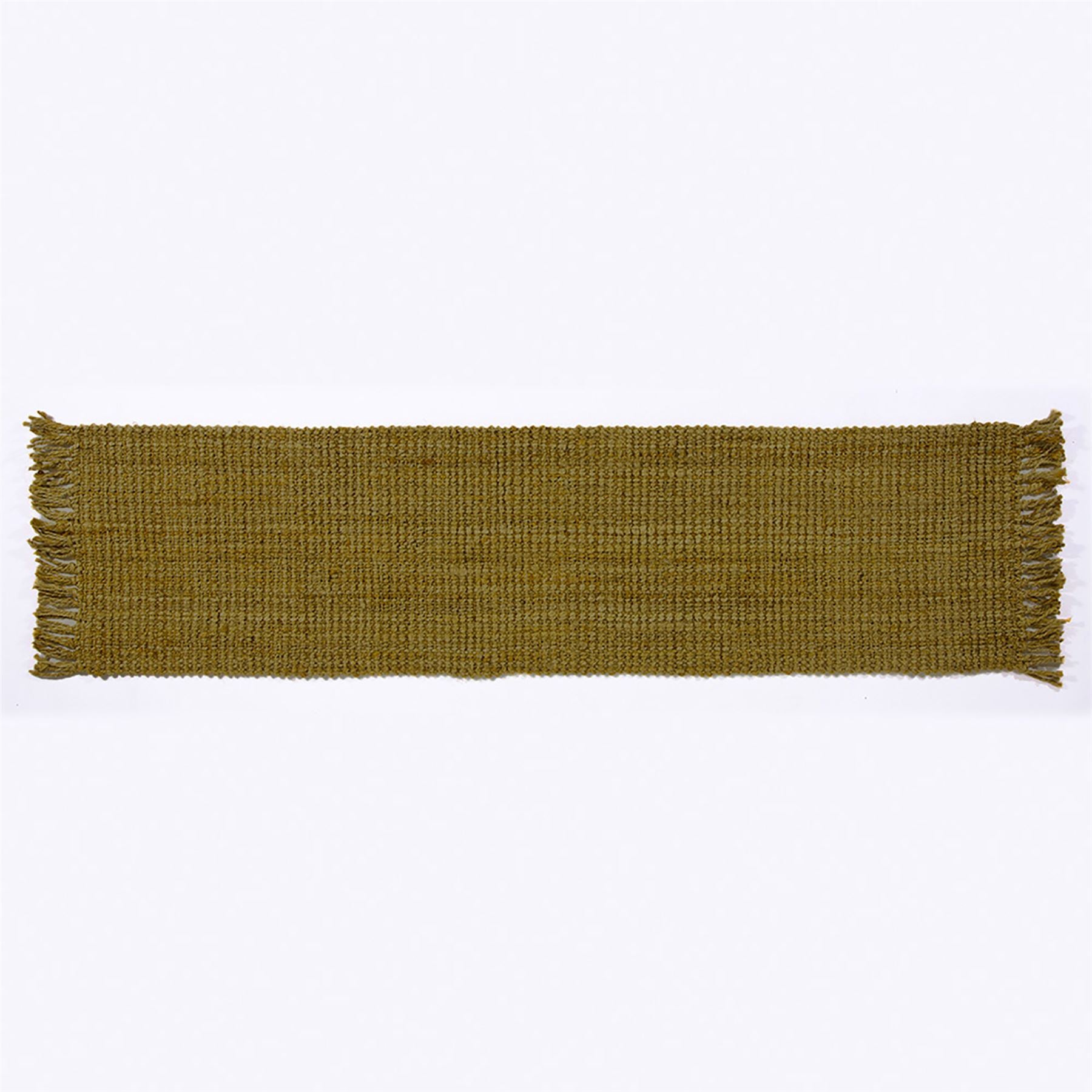Whitefield Handwoven Boucle Tassel Olive Runner 60x230cm