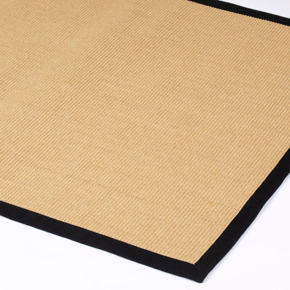 Swinton Sisal Jute Boucle Black Rug - Esselle Home