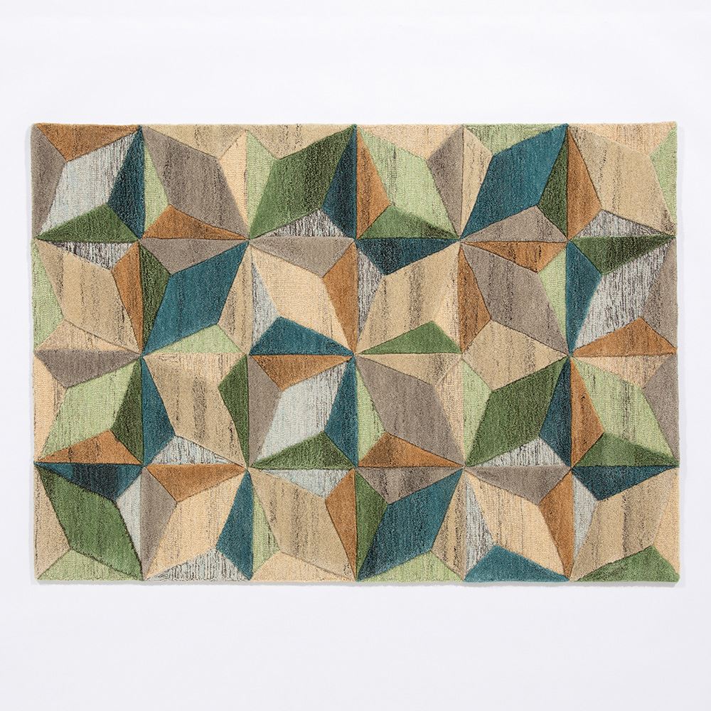 Lilianna Embossed Geo Wool Rug