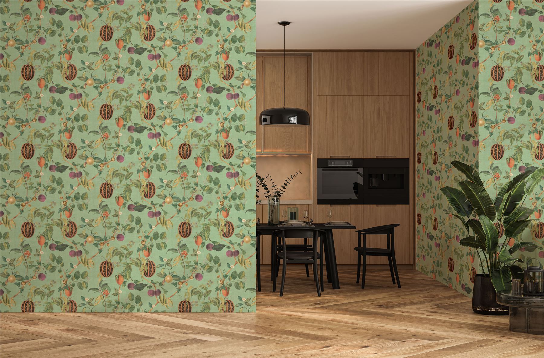 Tropic House Sage Wallpaper
