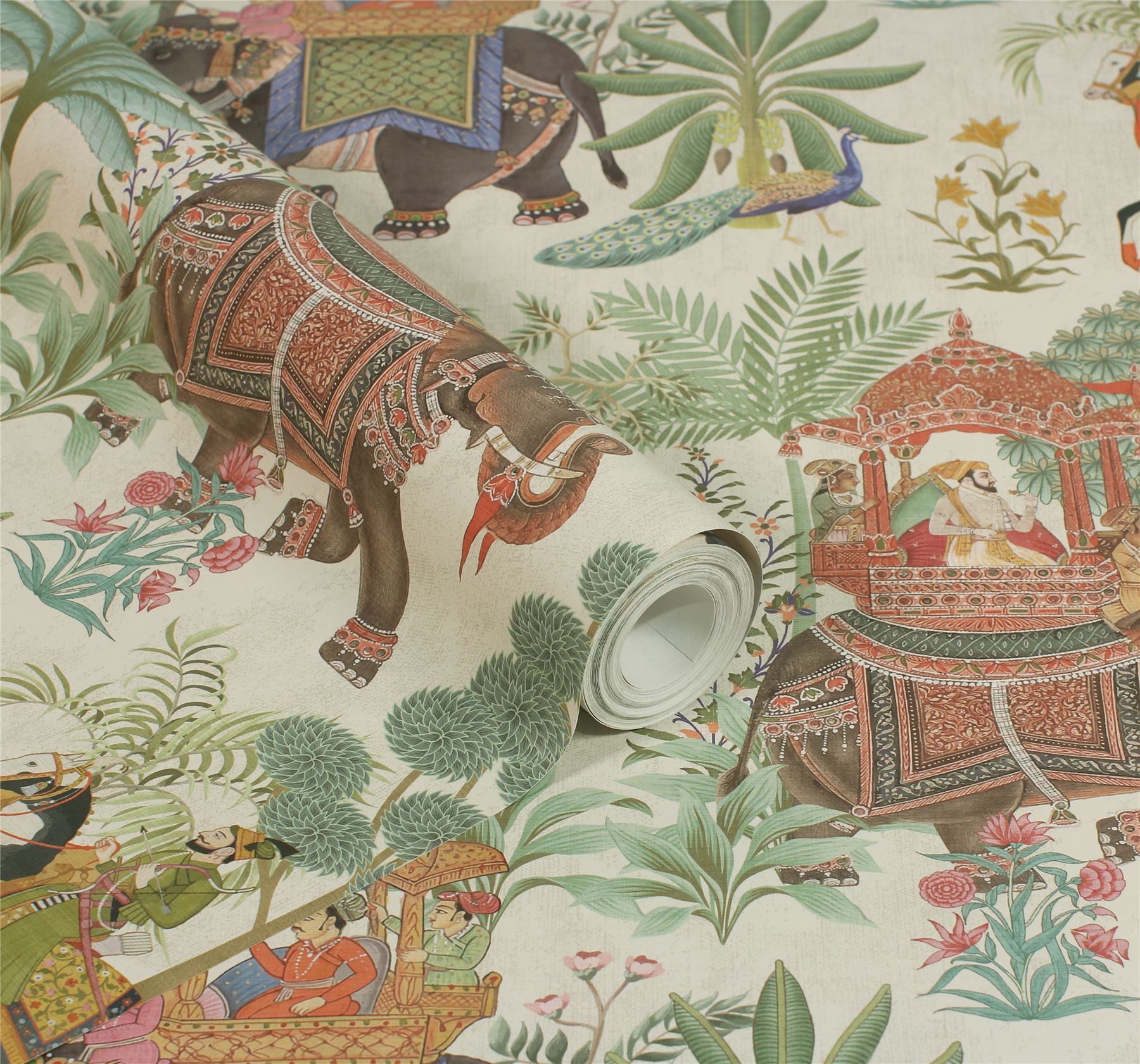 Emperor's Garden Stone Multicoloured Wallpaper - Esselle Home