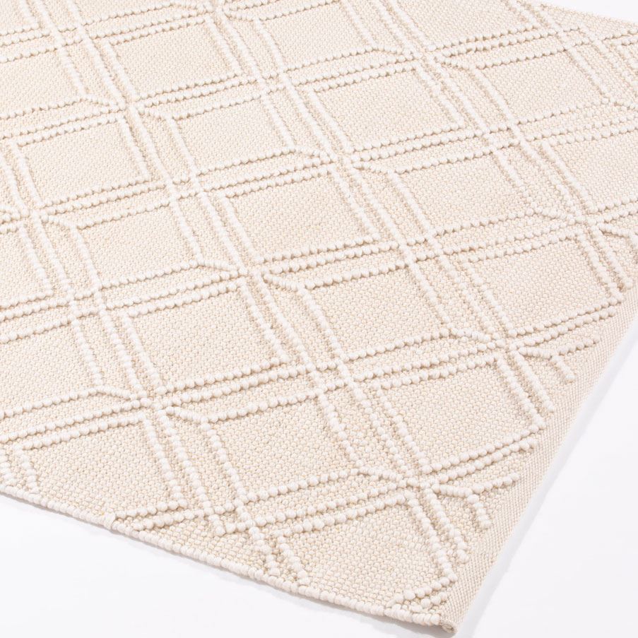 Blenheim Diamond 100% Pet 160x230cm Cream Rug