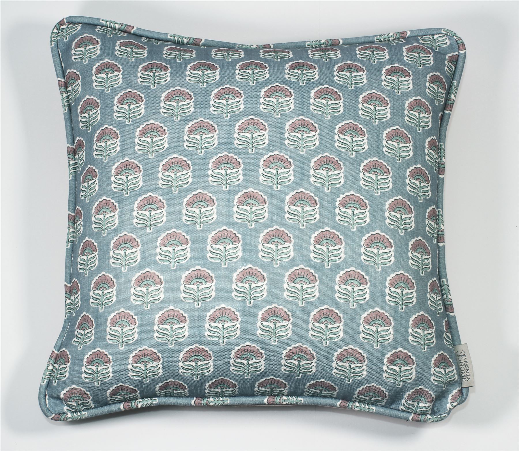 Wallington Floral Slate/Dusky Pink Cushion
