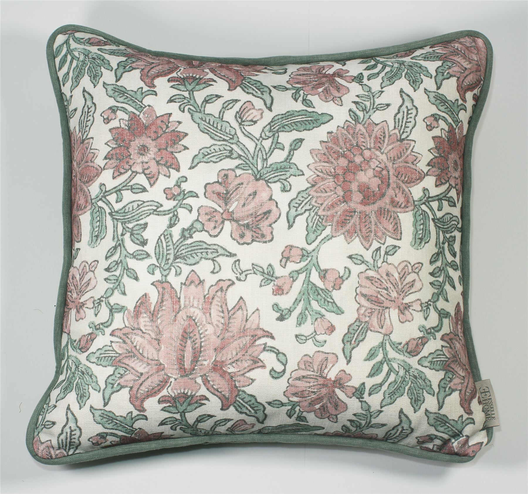 Nima Floral Rose/Sage Cushion
