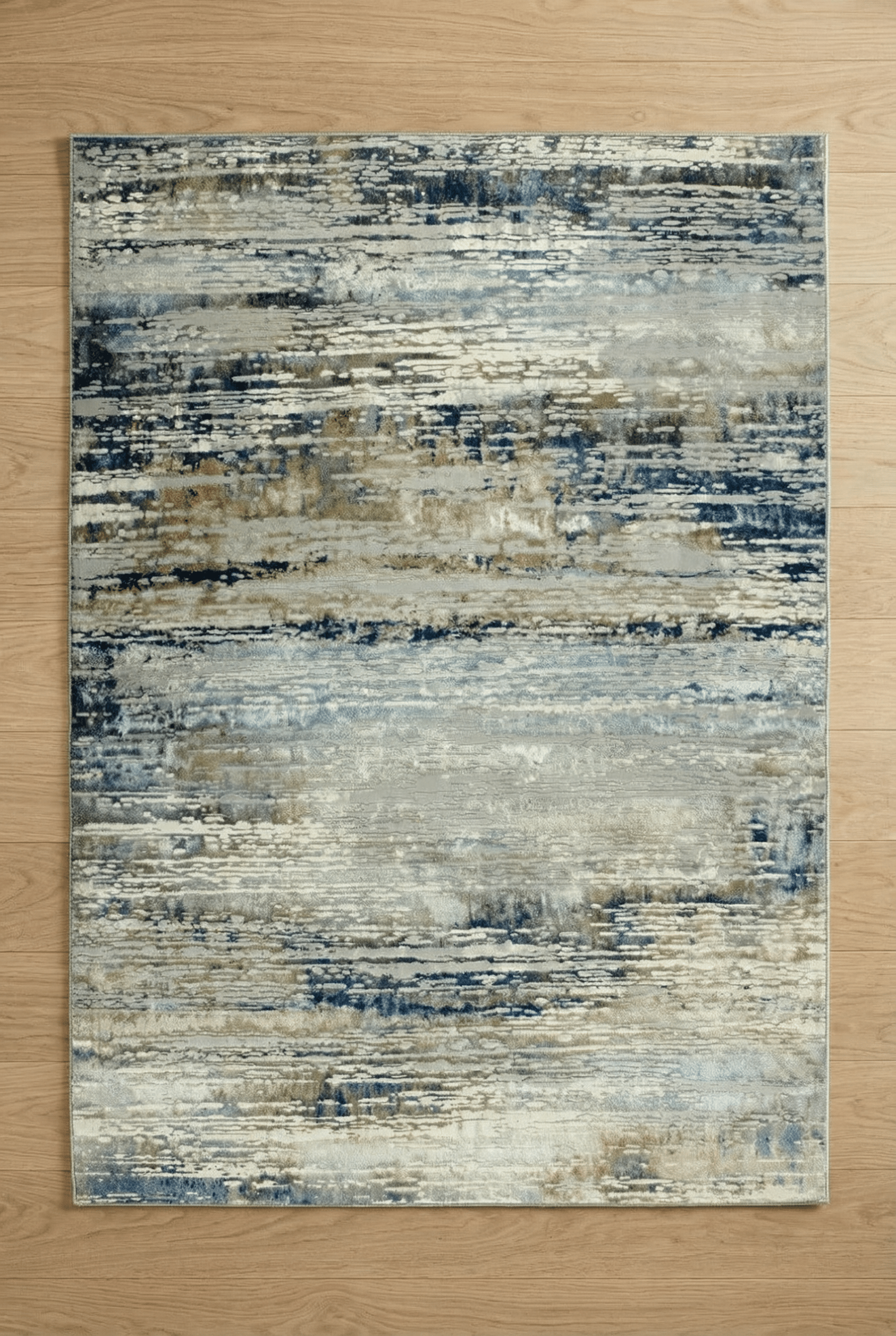 Solar Neptune Natural / Blue Rug - Esselle Home