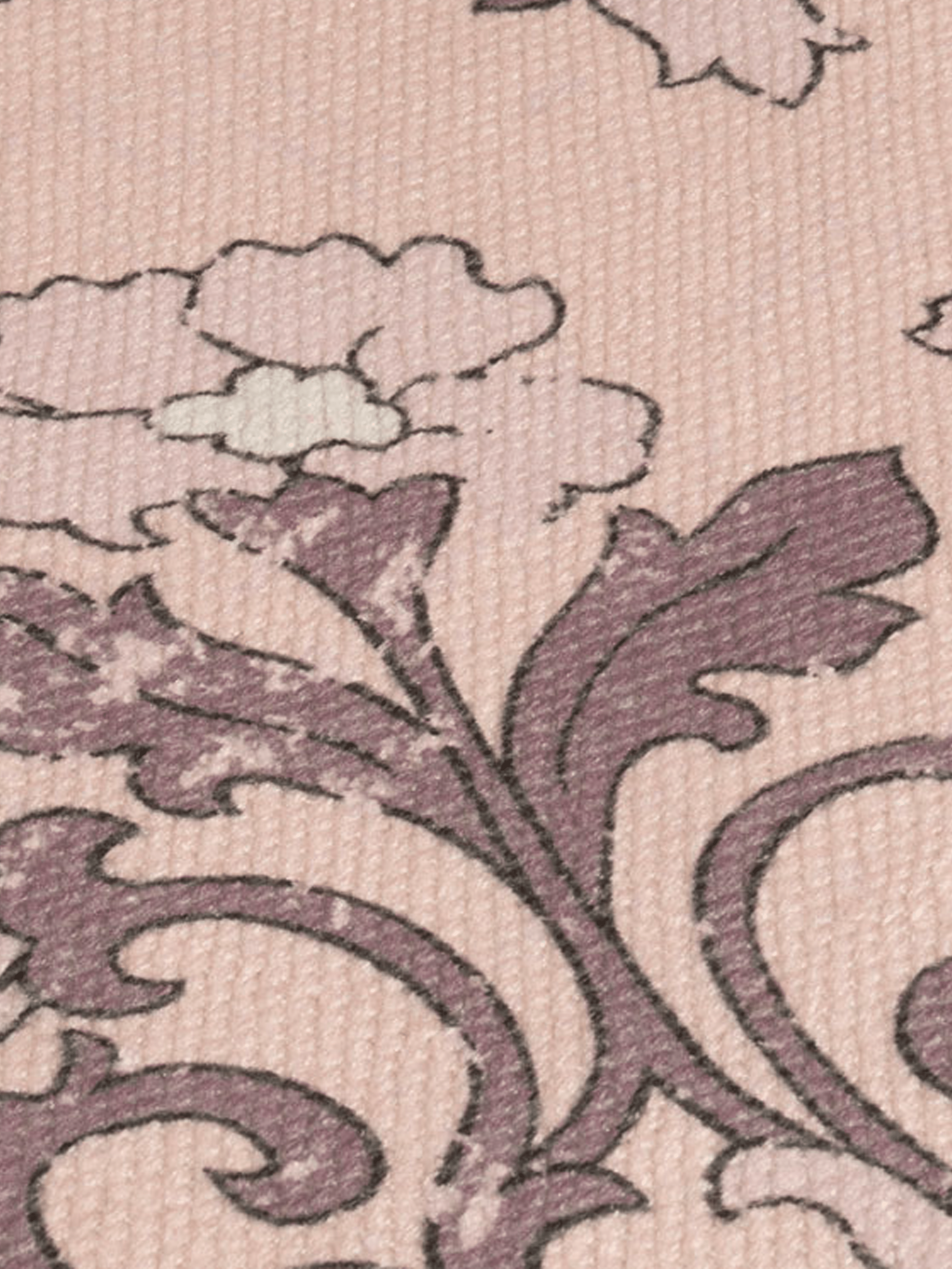 Kew Antique Printed 160x230cm Mauve Rug with Tassel - Esselle Home