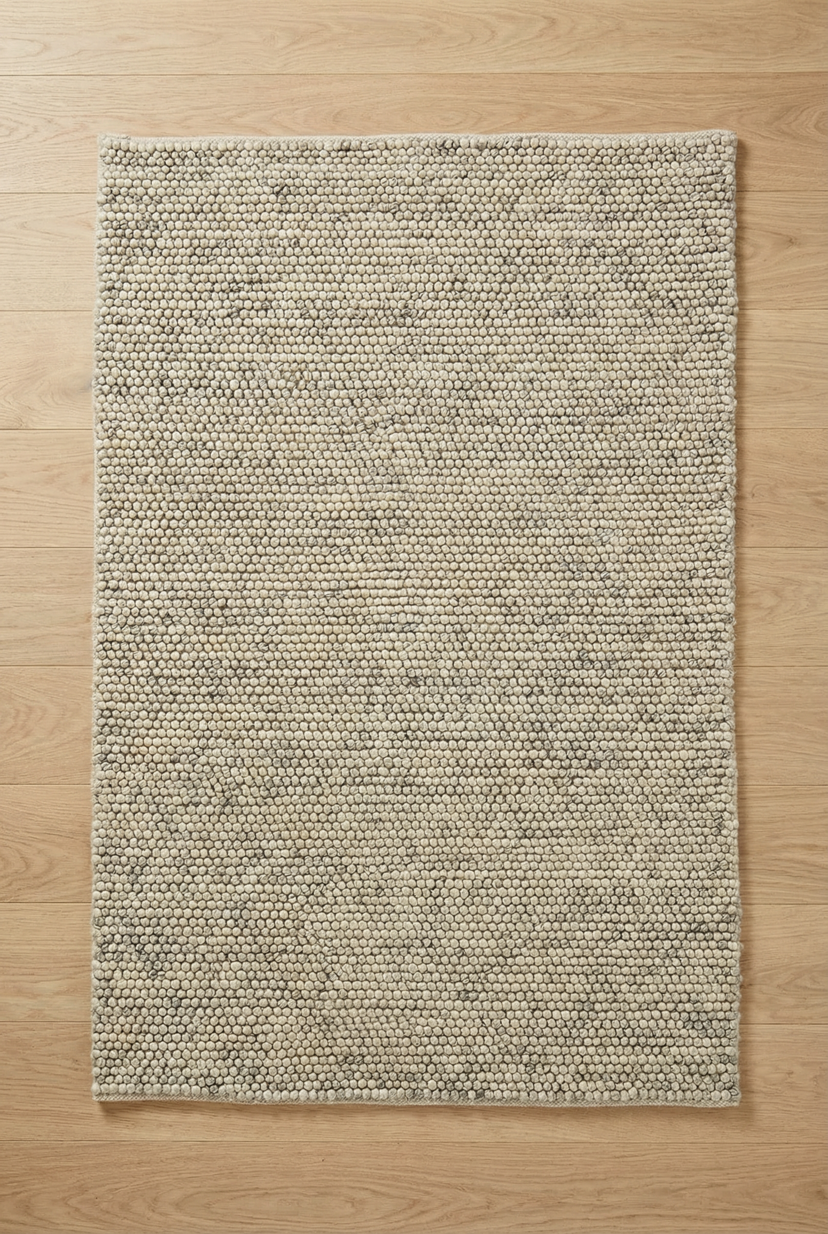 Delilah Mottled Wool Pebble Cream Rug