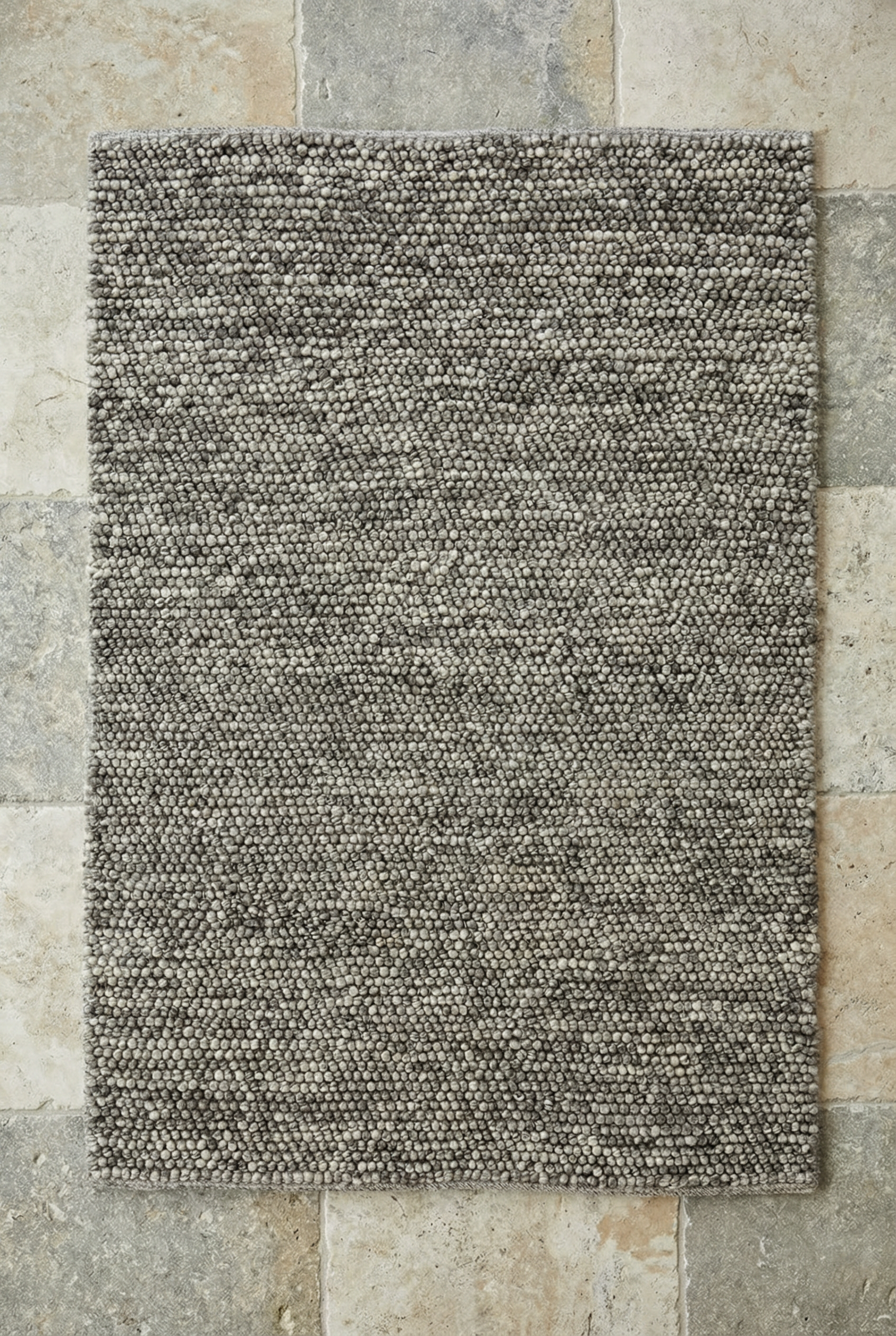 Delilah Wool Pebble Mottled Grey Rug