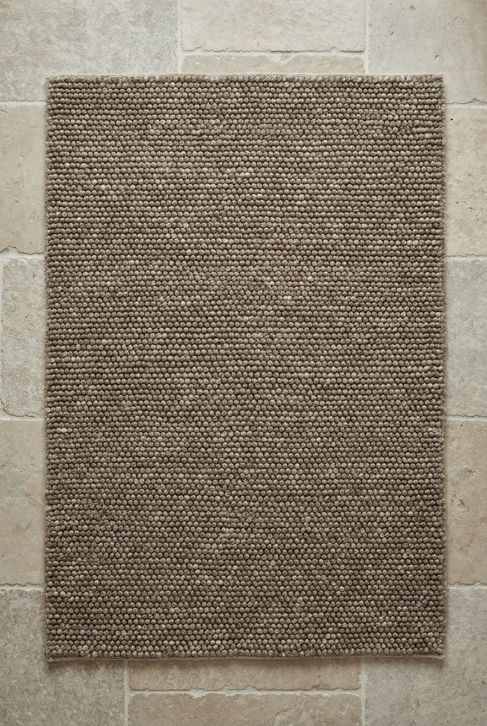 Delilah Mottled Wool Pebble Taupe Rug 200x290cm - Esselle Home