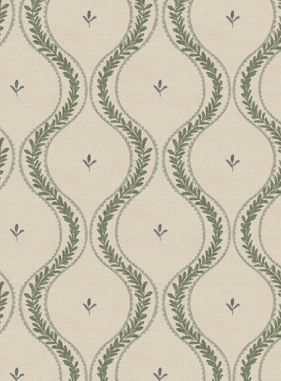 Garden Ogee Sage Green Wallpaper - Esselle Home