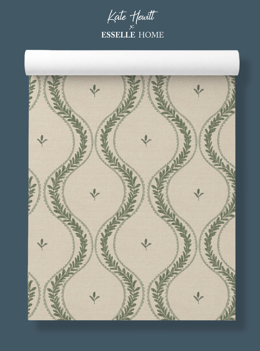 Garden Ogee Sage Green Wallpaper